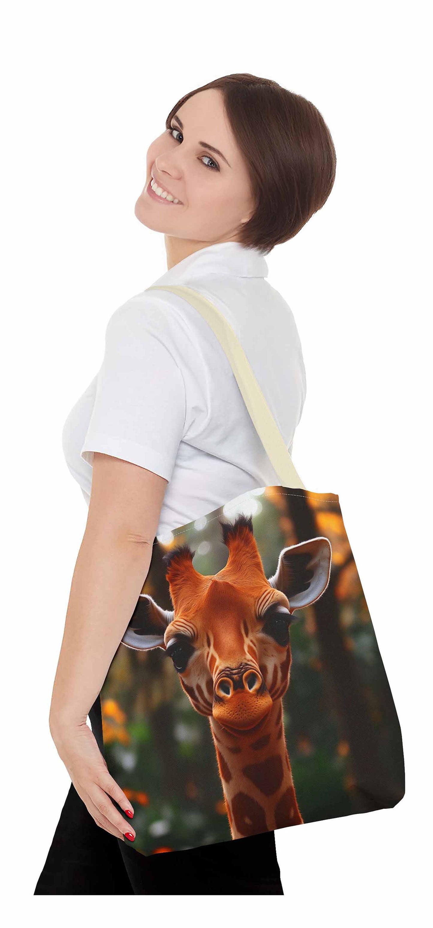 Curious Giraffe Tote Bag