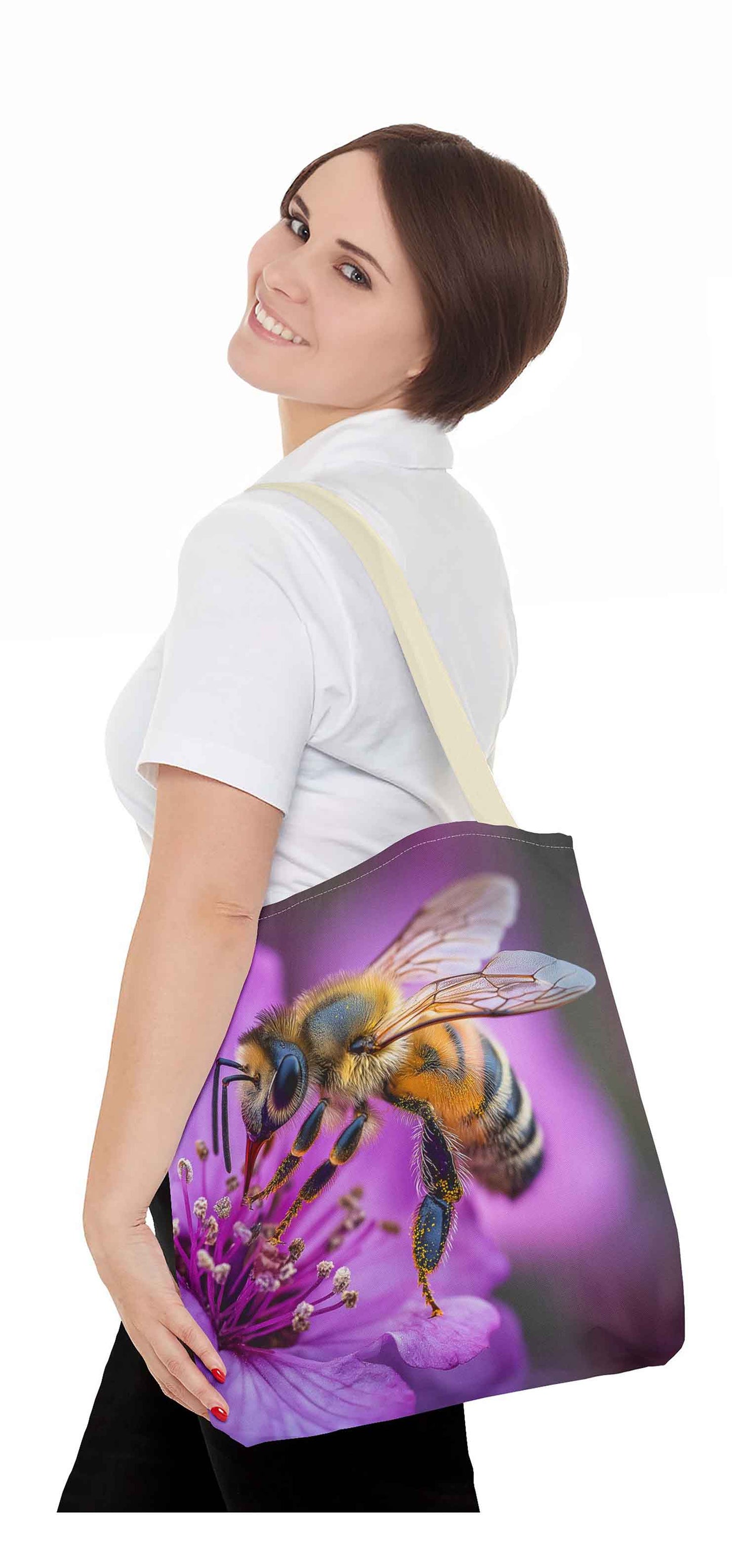 Blooming Bee Tote Bag