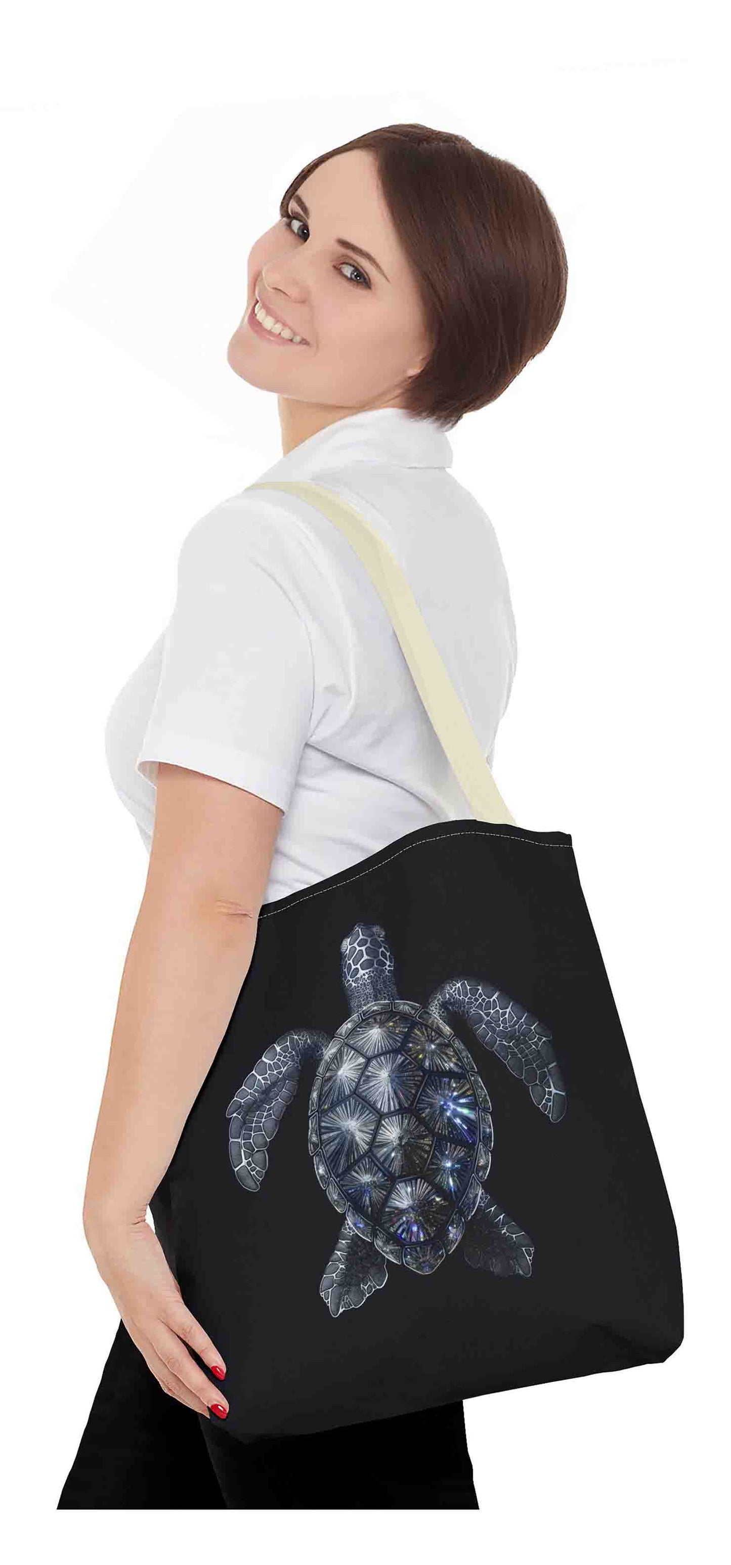 Dazzling Diamond Turtle Tote Bag