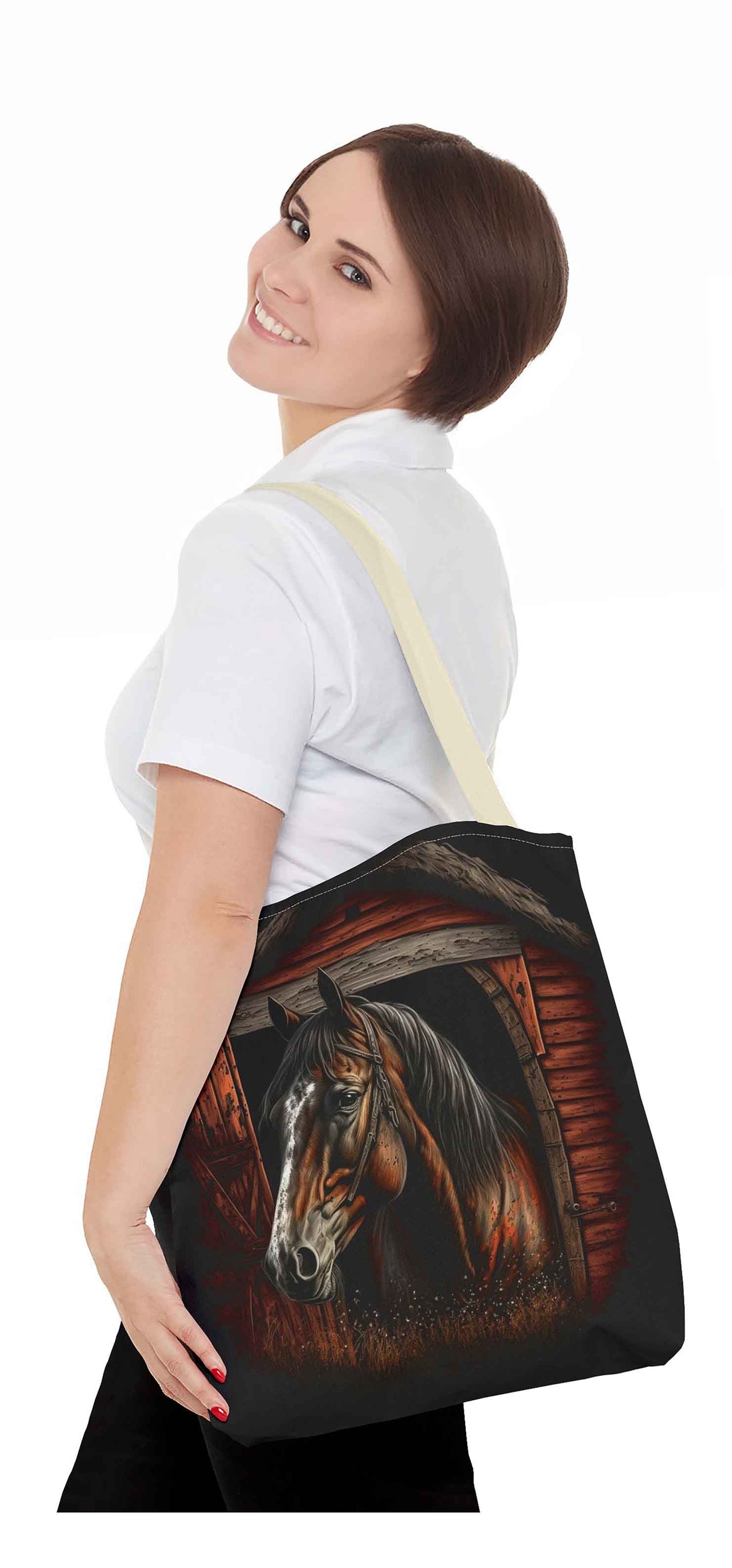 Rustic Barn Horse Tote Bag