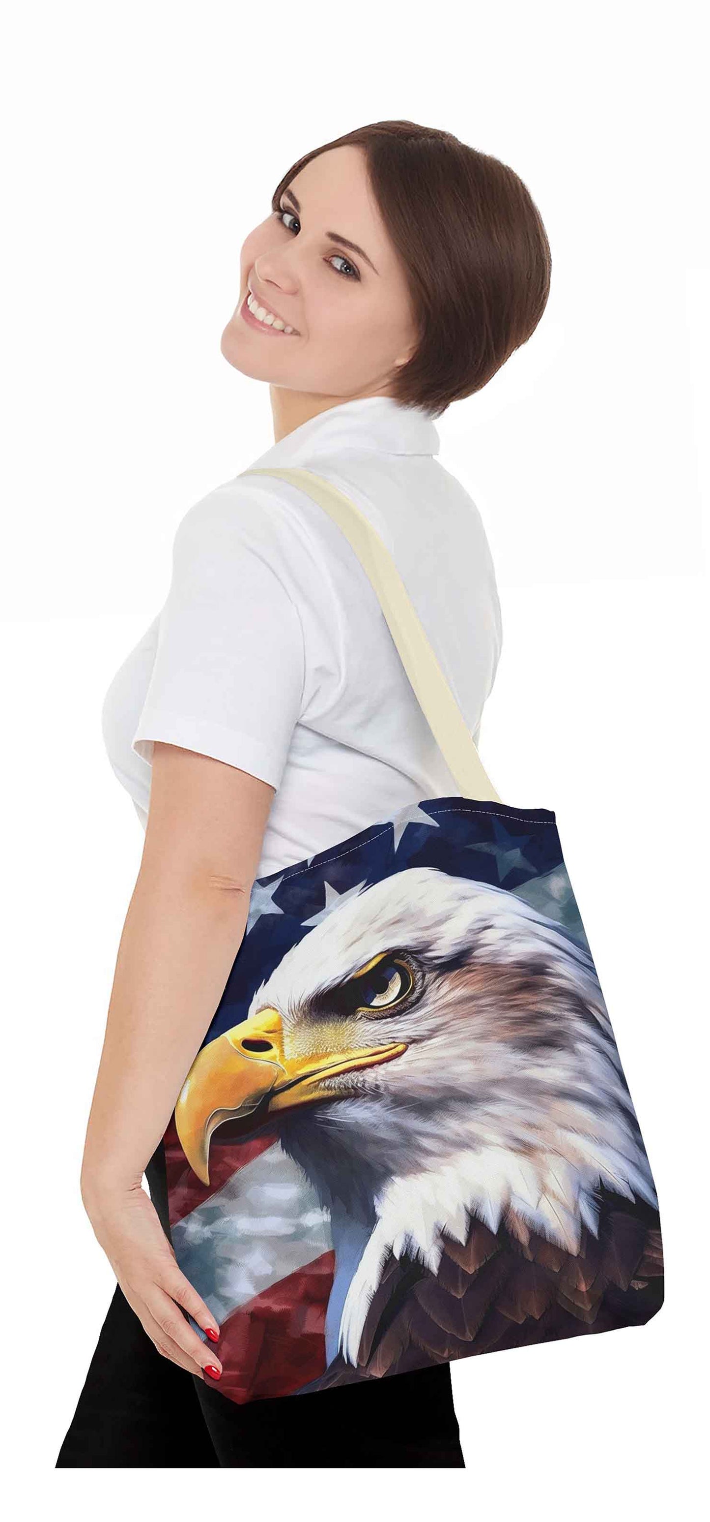 Stars & Feathers Eagle Tote Bag