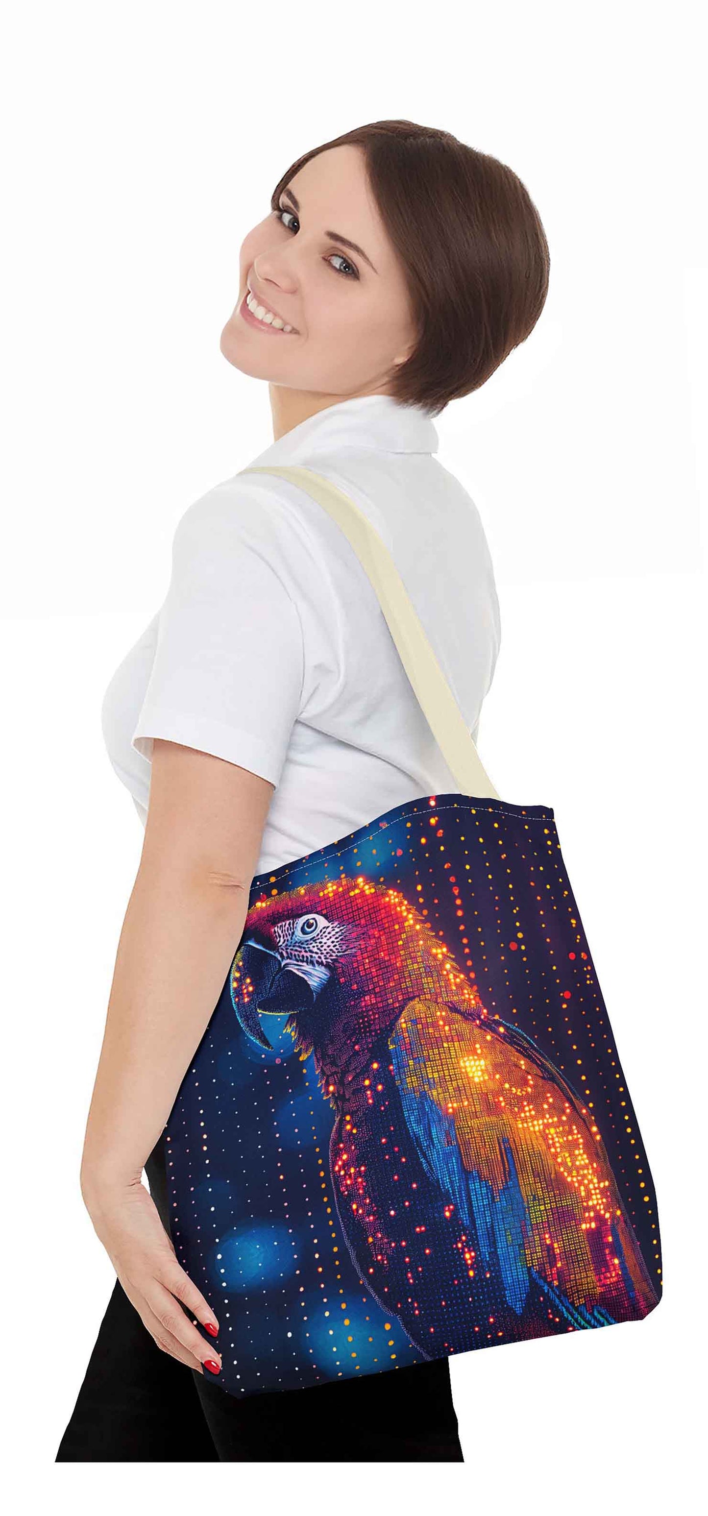 Shimmering Lights Parrot Tote bag