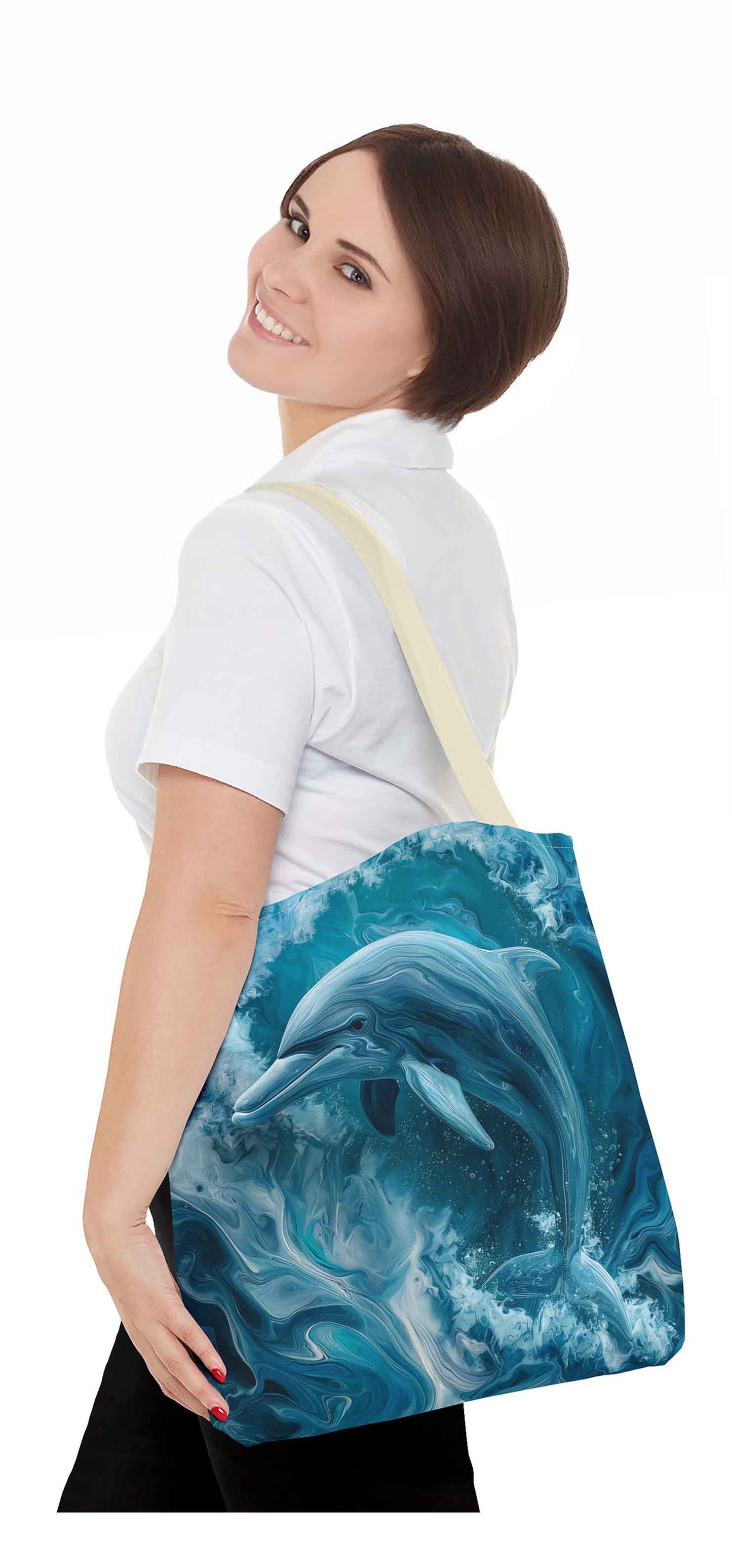 Ocean Bliss Dolphin Tote Bag