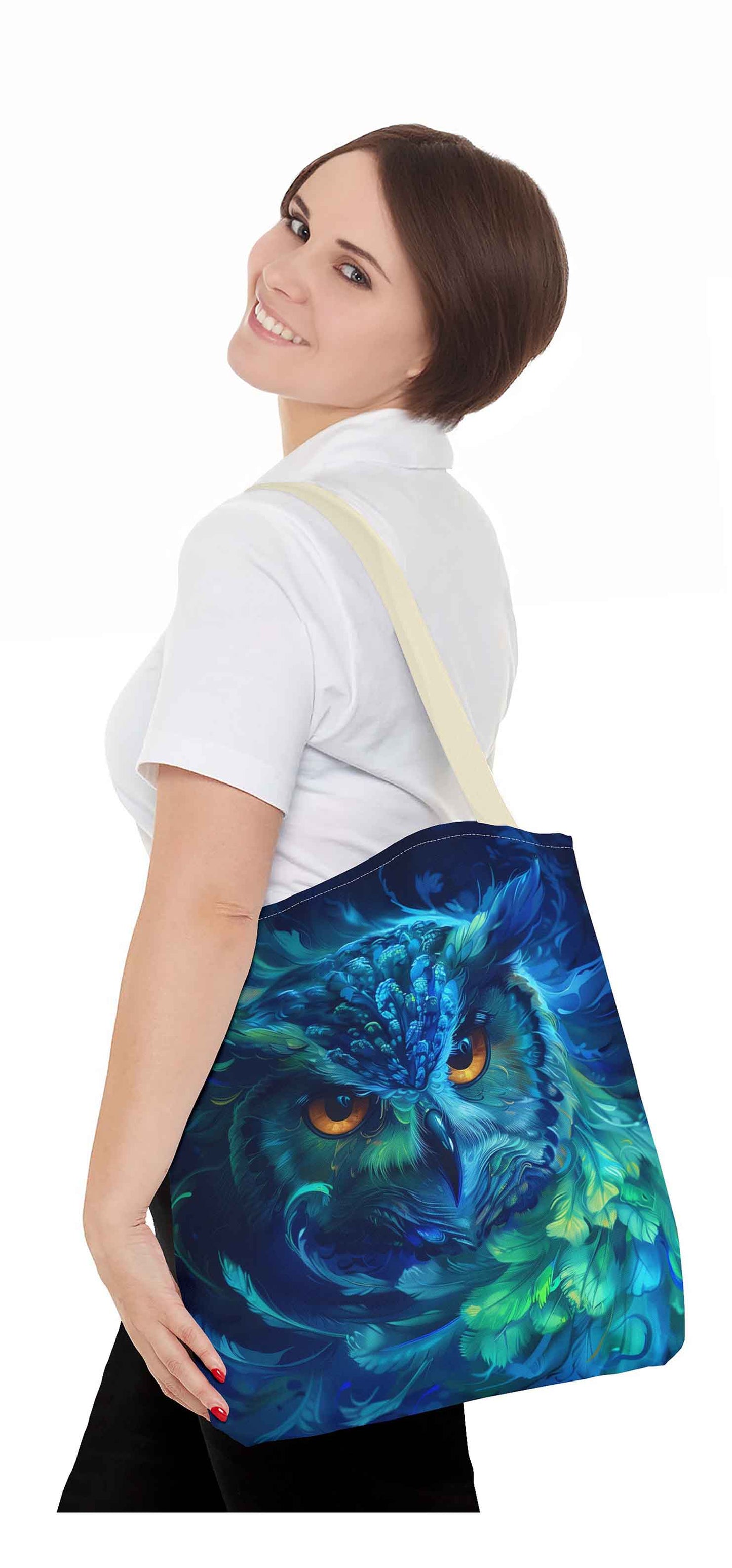 Mystical Blue Owl Tote Bag