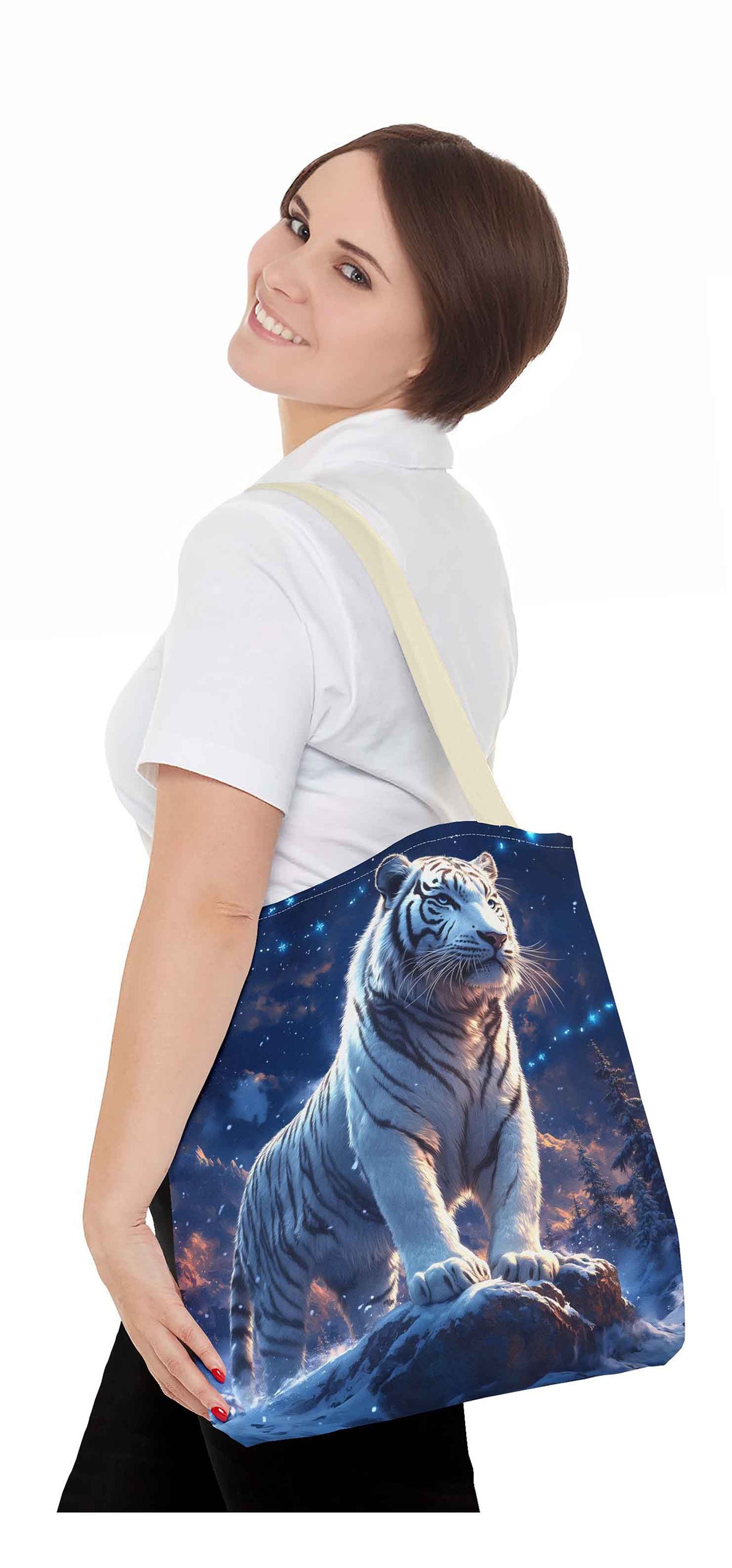 Frost Guardian Tiger Tote Bag