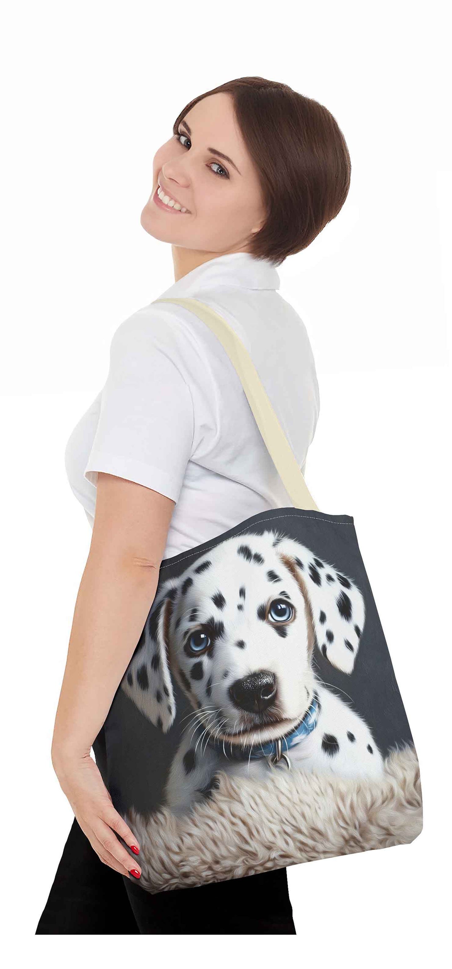 Puppy Eyes Dalmatian Tote Bag