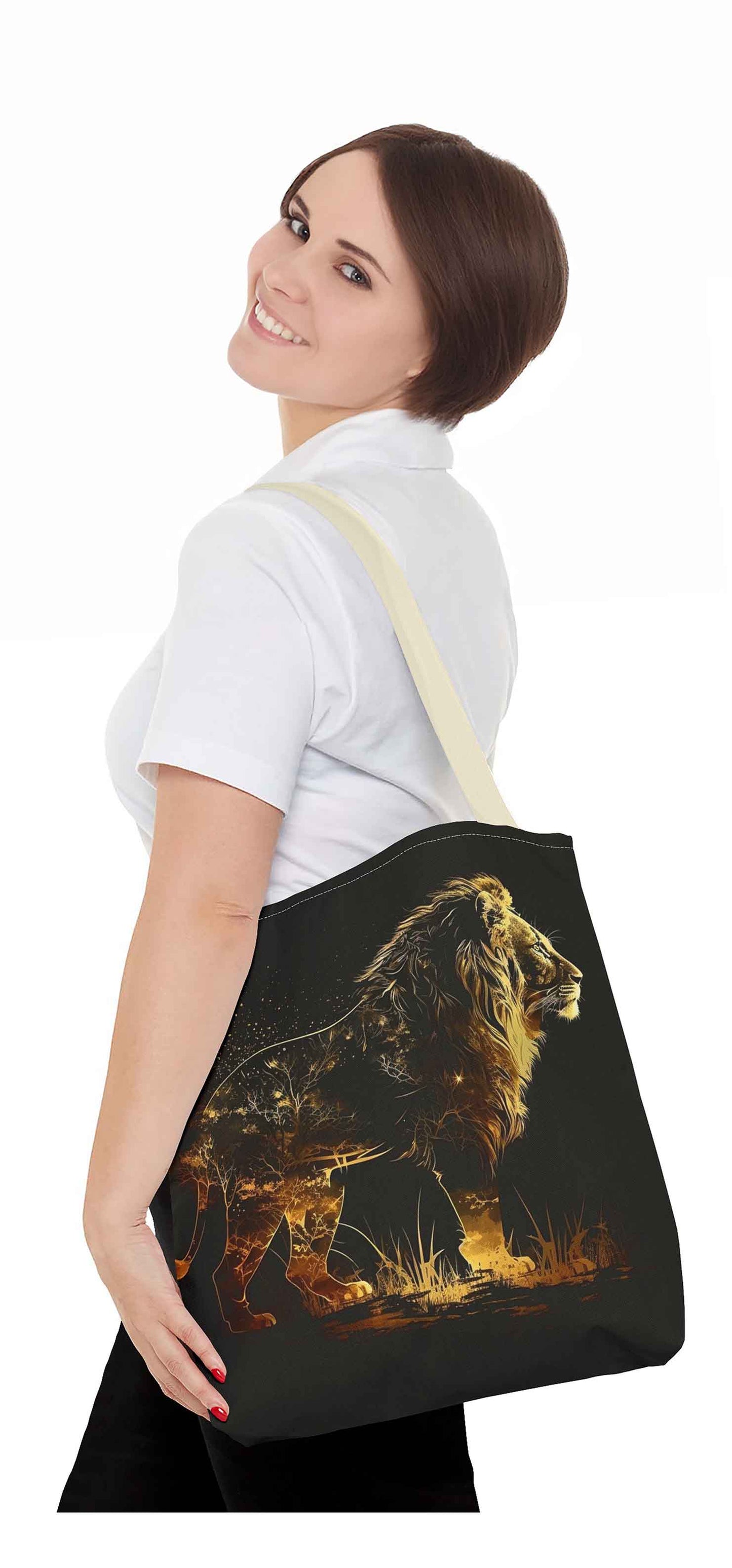 Majestic Lion's Gaze Tote Bag