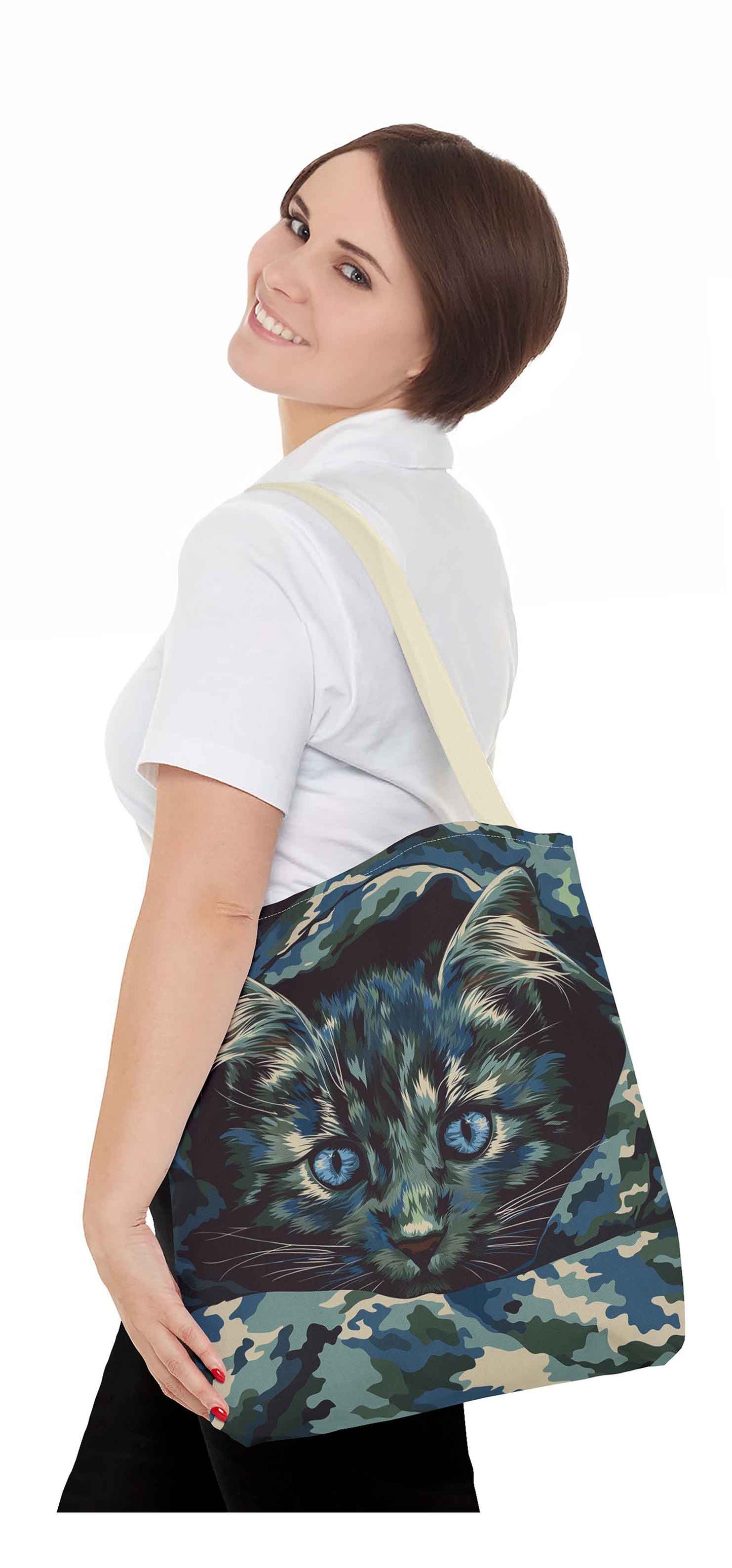 Camo Cat Tote Bag