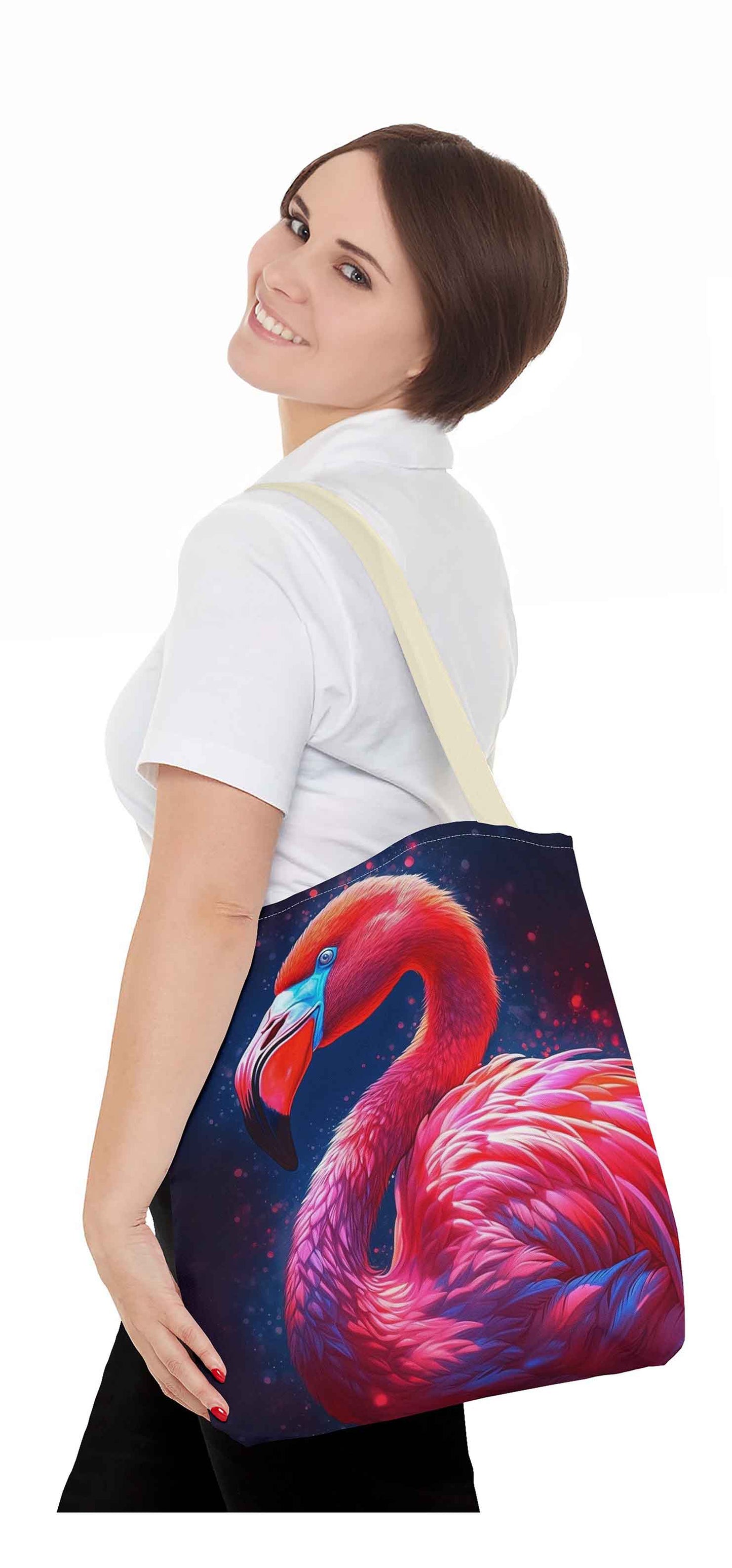 Luminous Elegance Flamingo Tote Bag