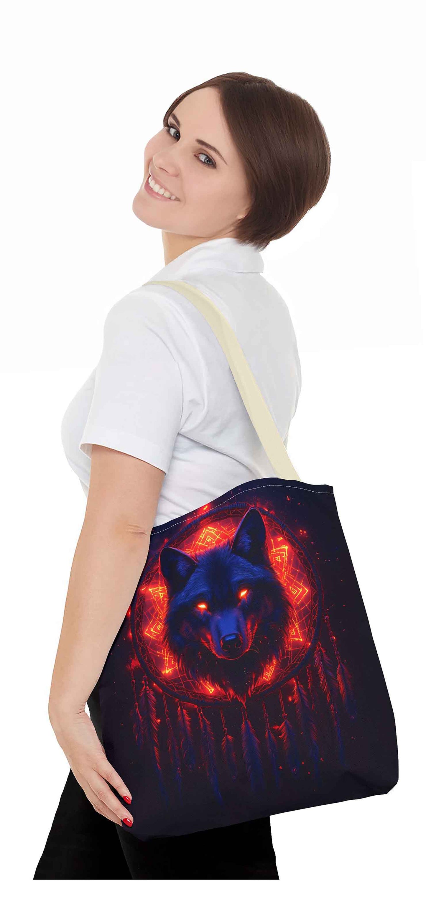 Whispers of the Midnight Wolf Tote Bag