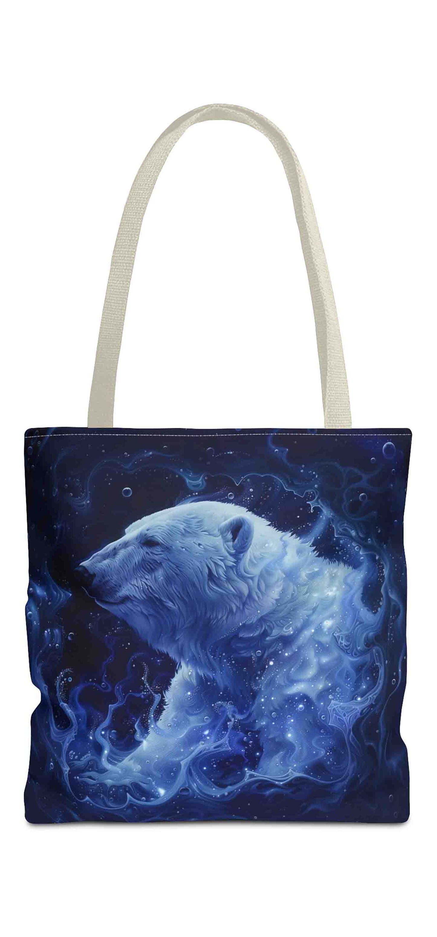 Cosmic Polar Bear Tote Bag