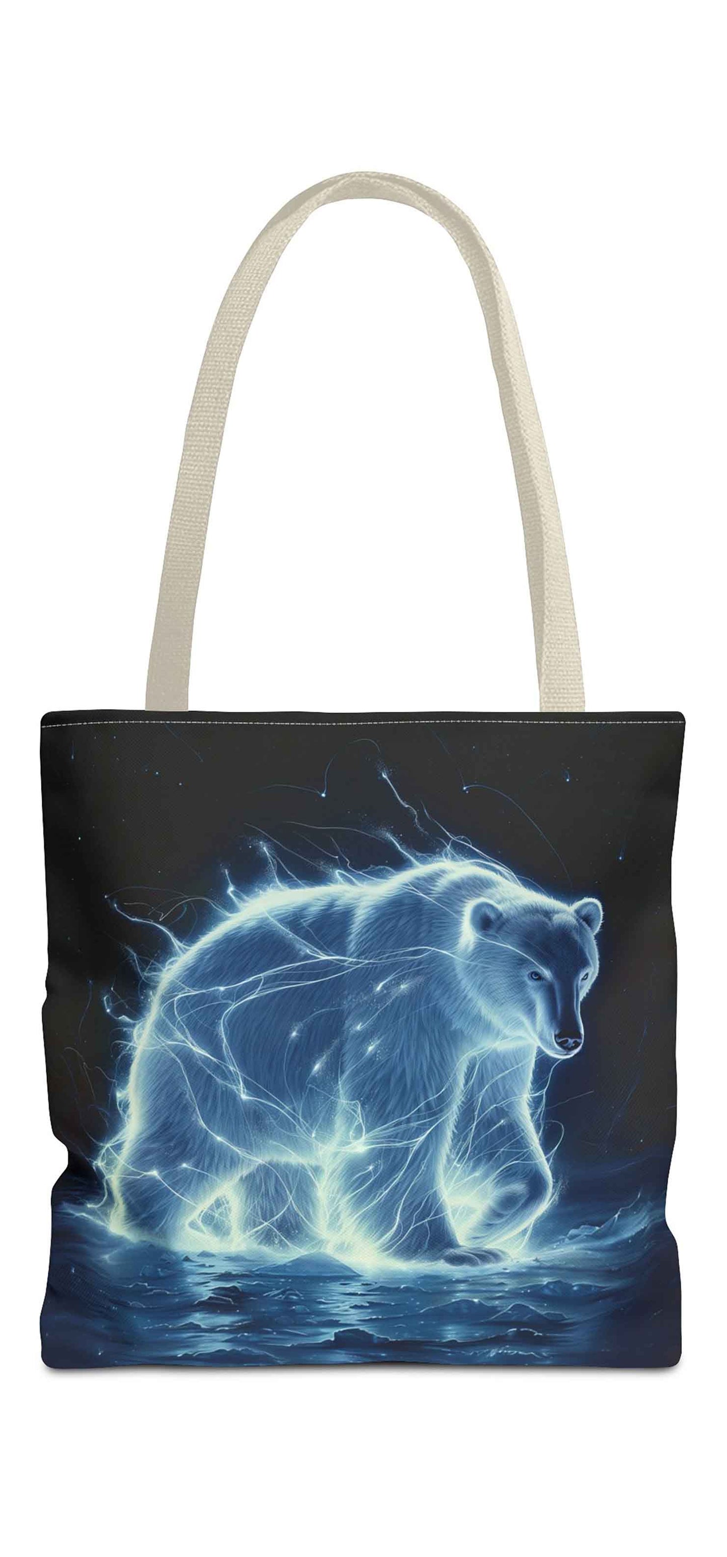 Luminous Polar Bear Tote Bag