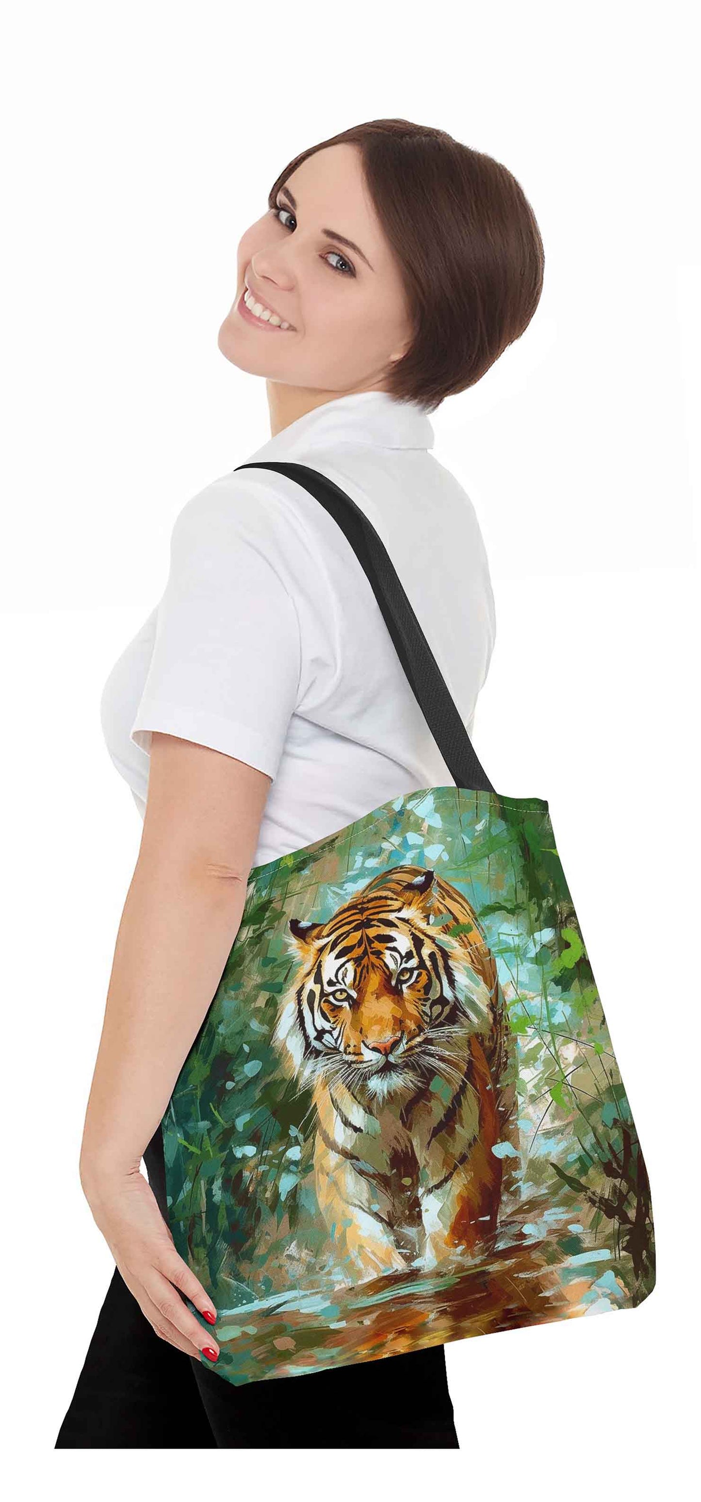 Through the River Tiger Tote Bag