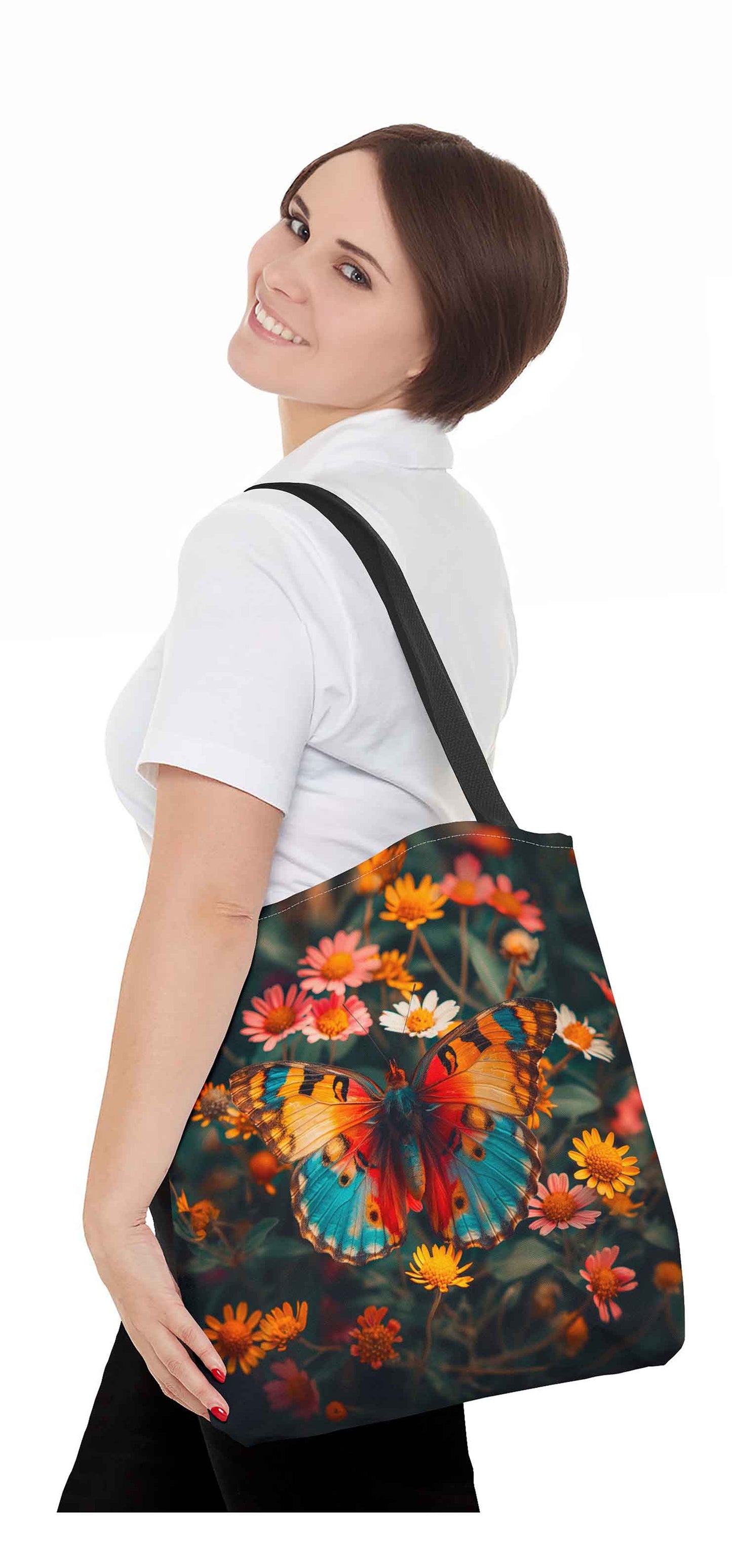 Meadow Bloom Butterfly Tote Bag