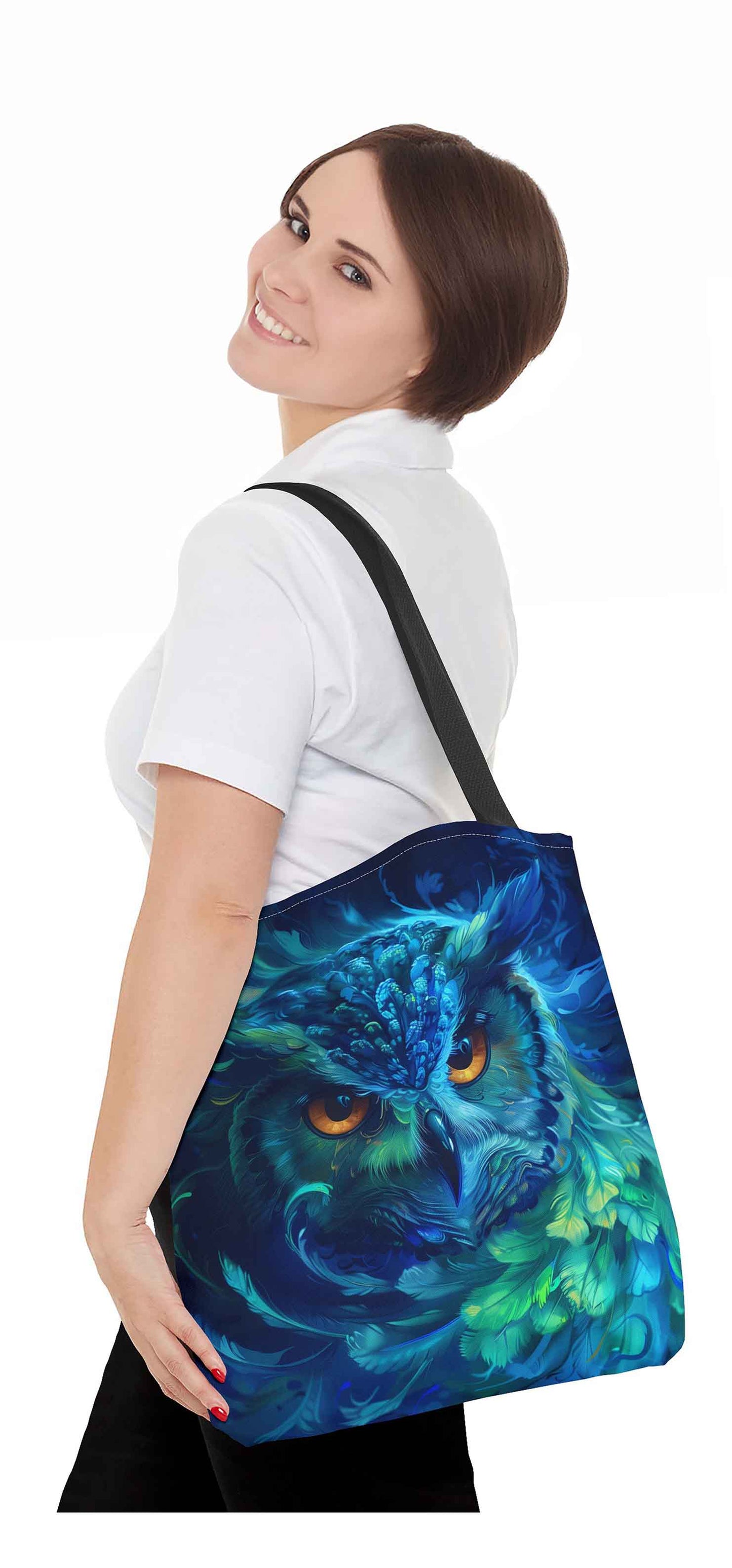 Mystical Blue Owl Tote Bag