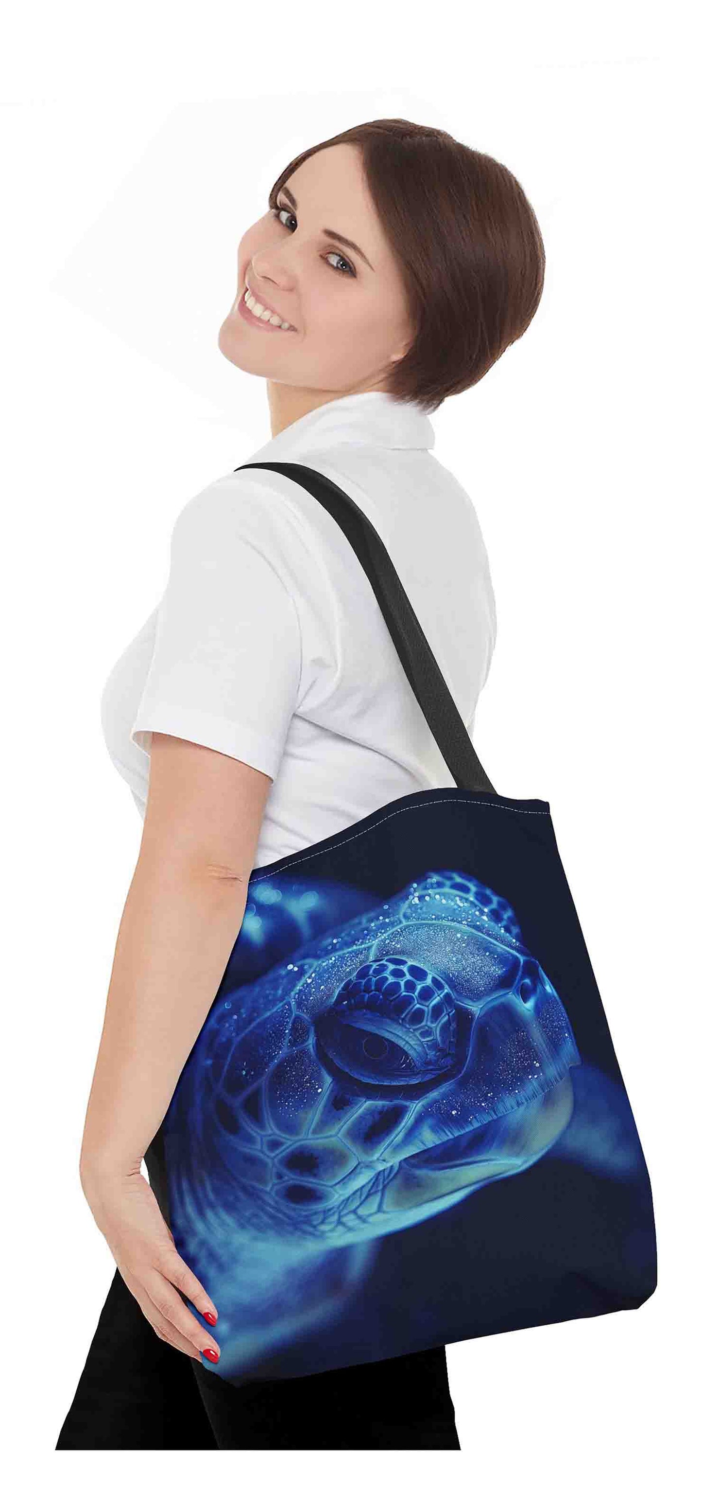 Mystic Blue Turtle Tote Bag
