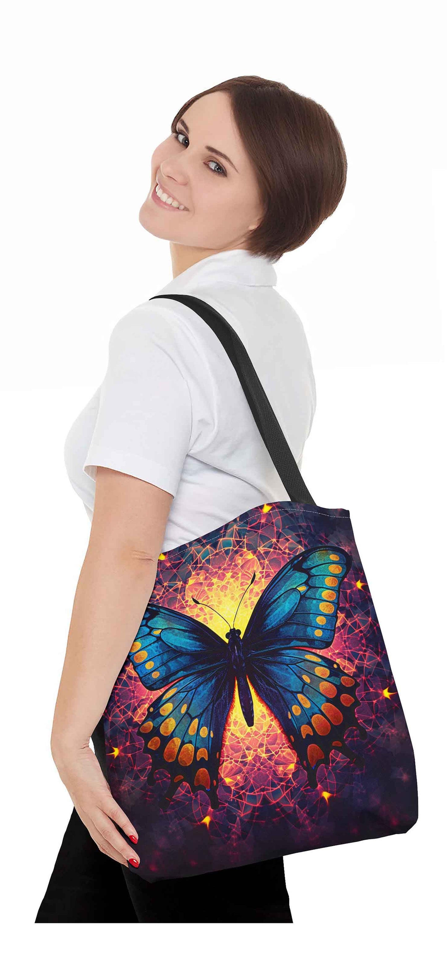 Magical Mandala Butterfly Tote Bag
