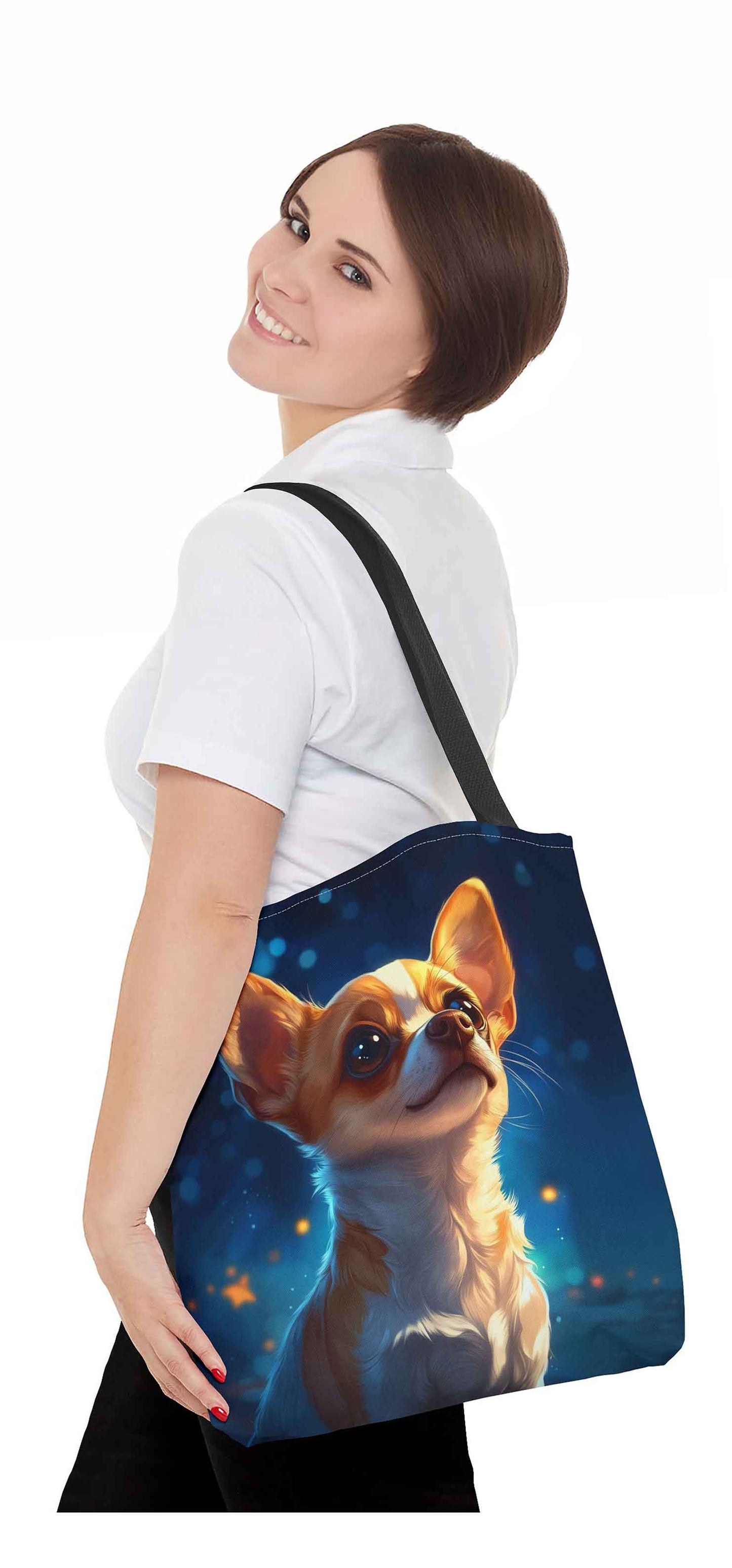 Starry-Eyed Chihuahua Tote Bag