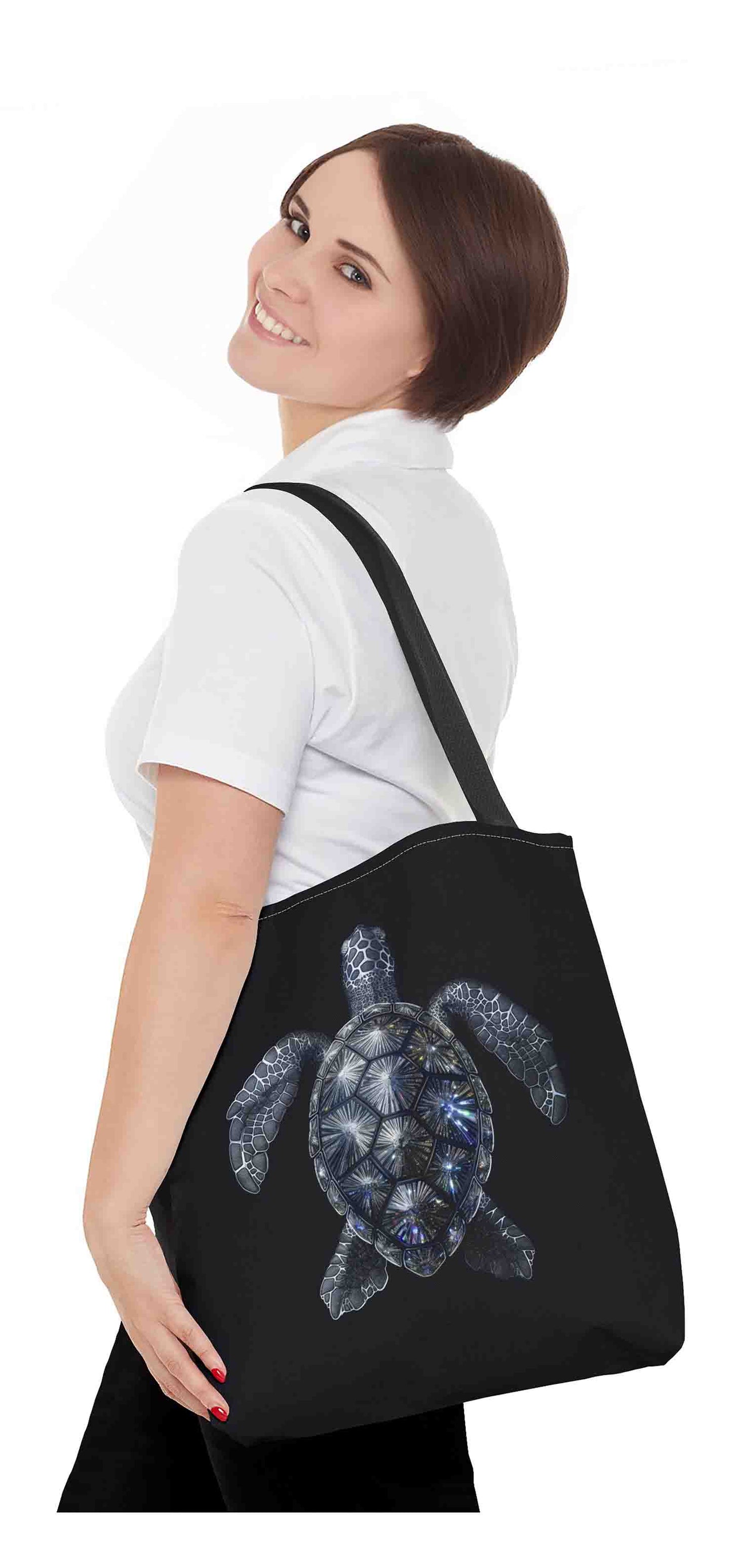 Dazzling Diamond Turtle Tote Bag
