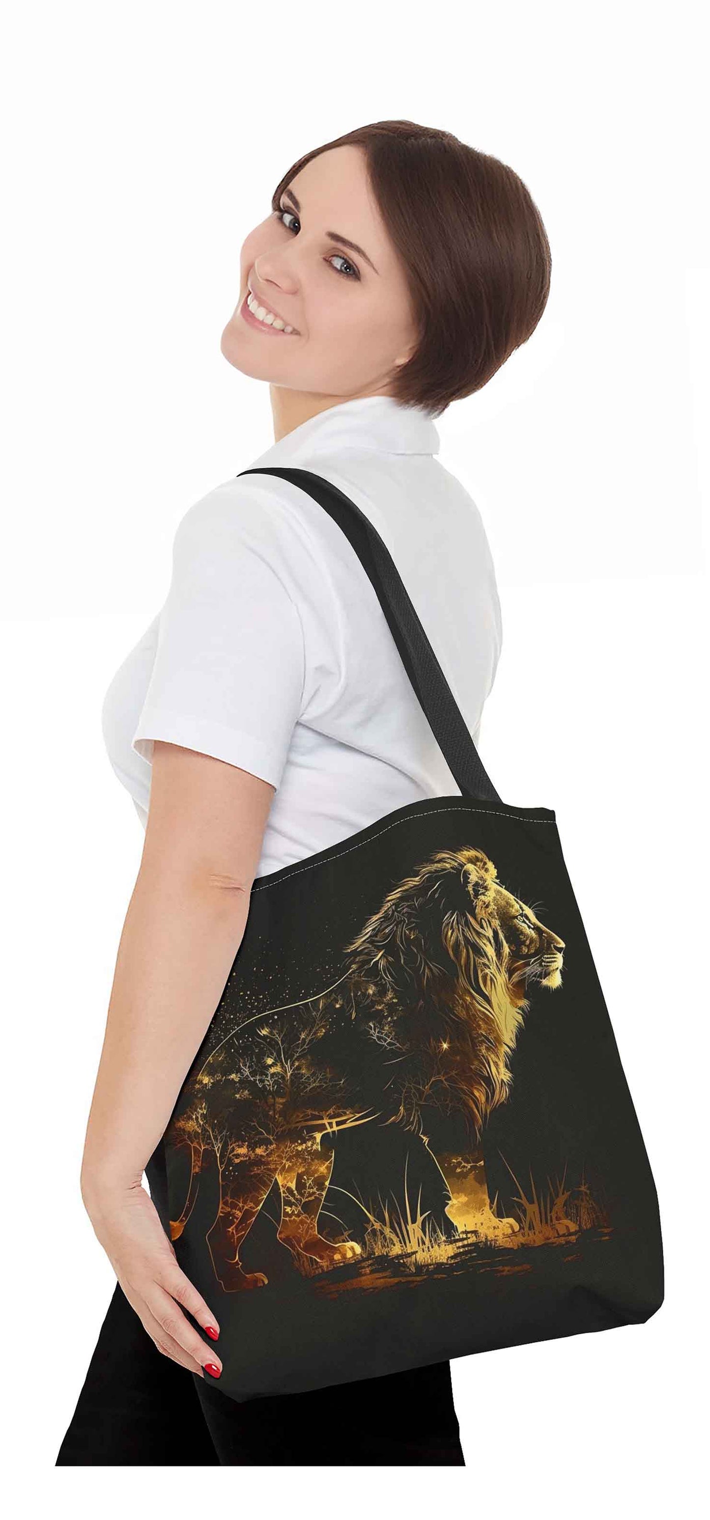 Majestic Lion's Gaze Tote Bag