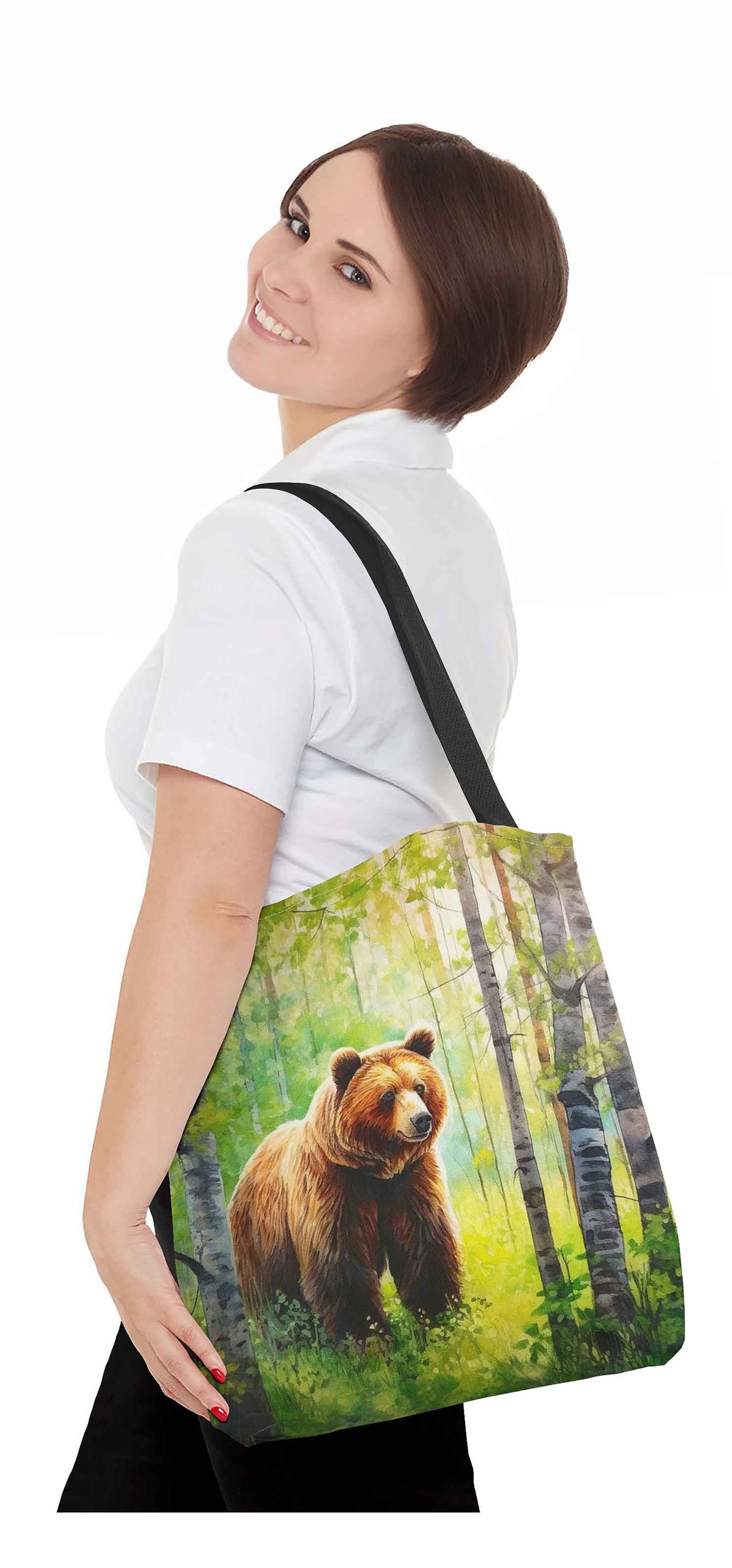 Whispering Woods Brown Bear Tote Bag
