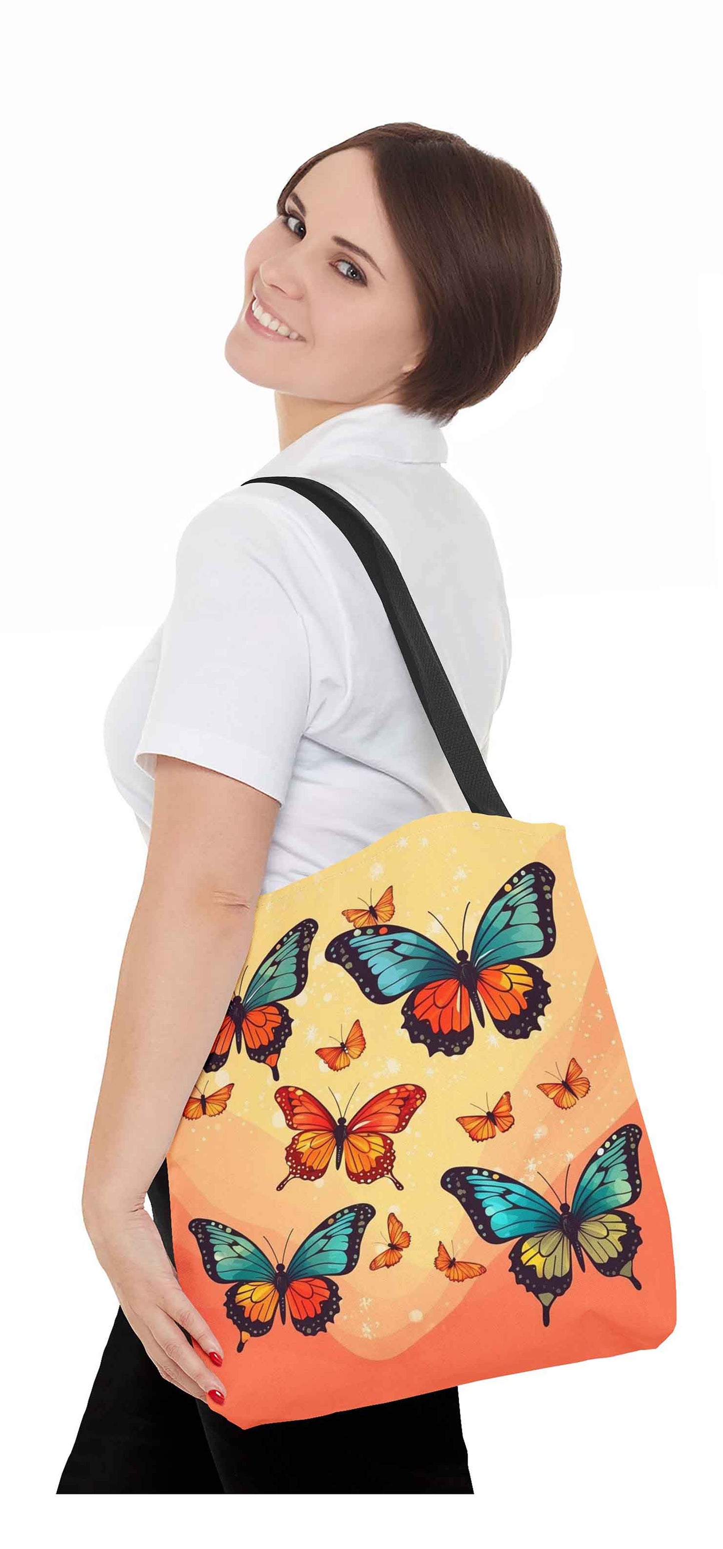 Radiant Wings Butterfly Tote Bag