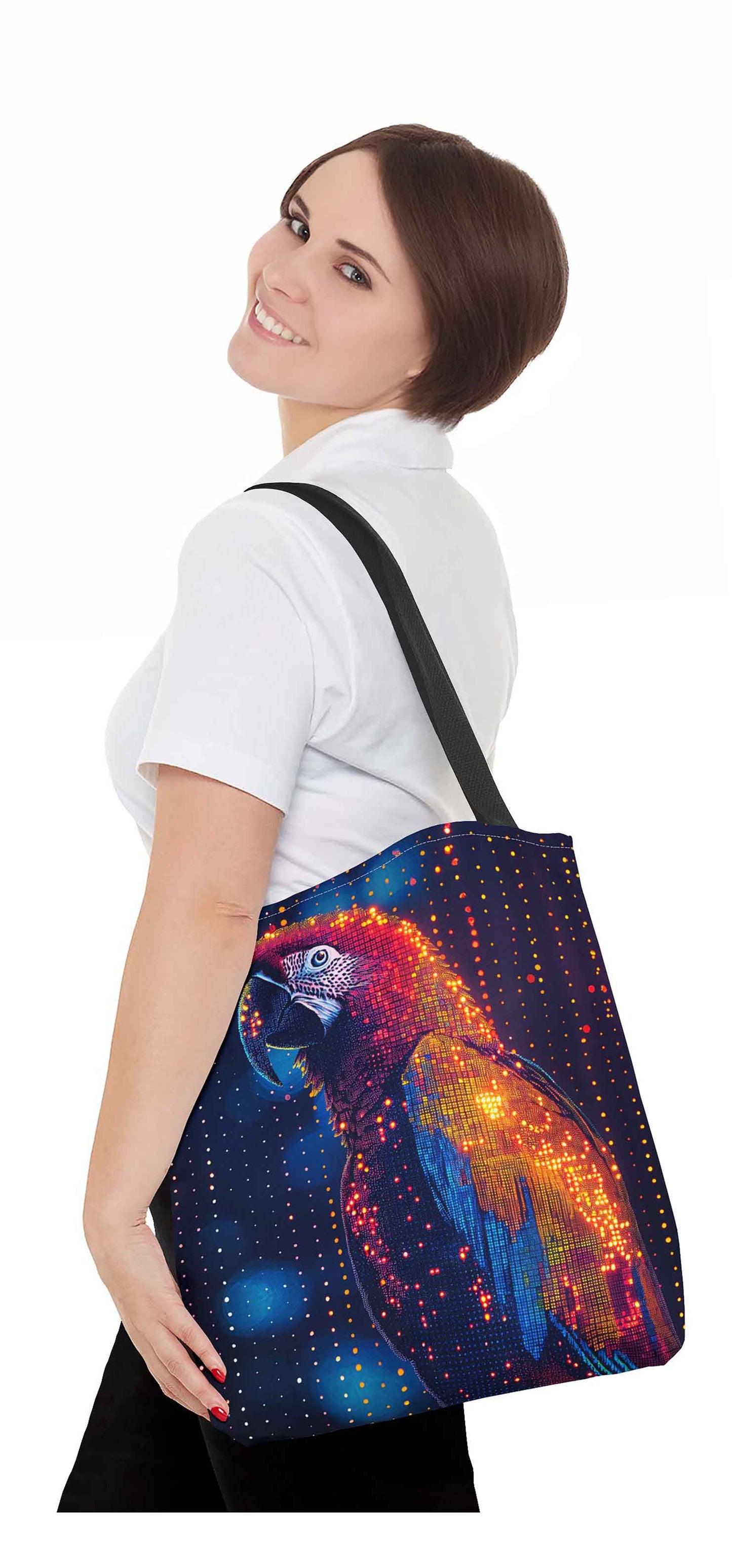 Shimmering Lights Parrot Tote bag