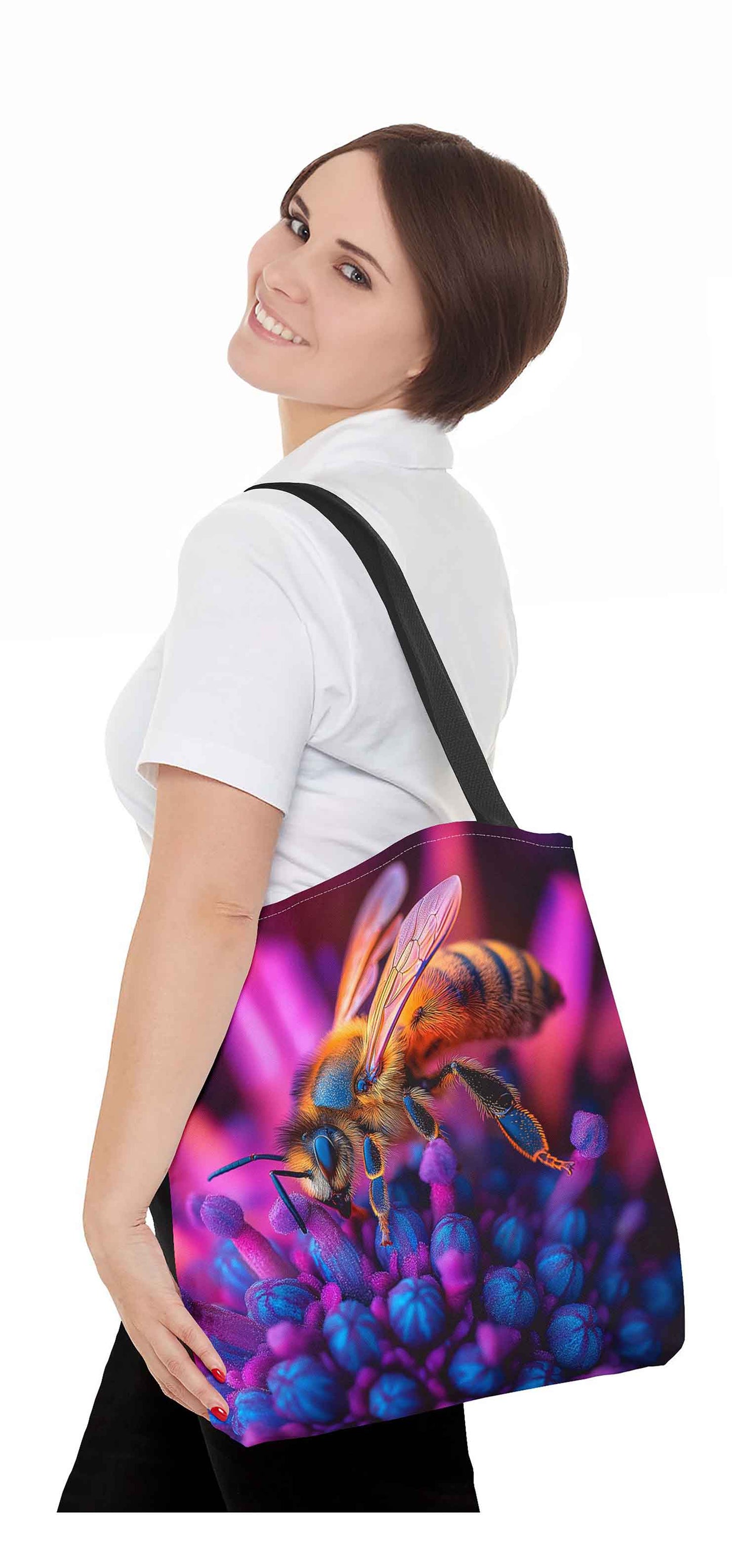 Neon Nectar Bee Tote Bag