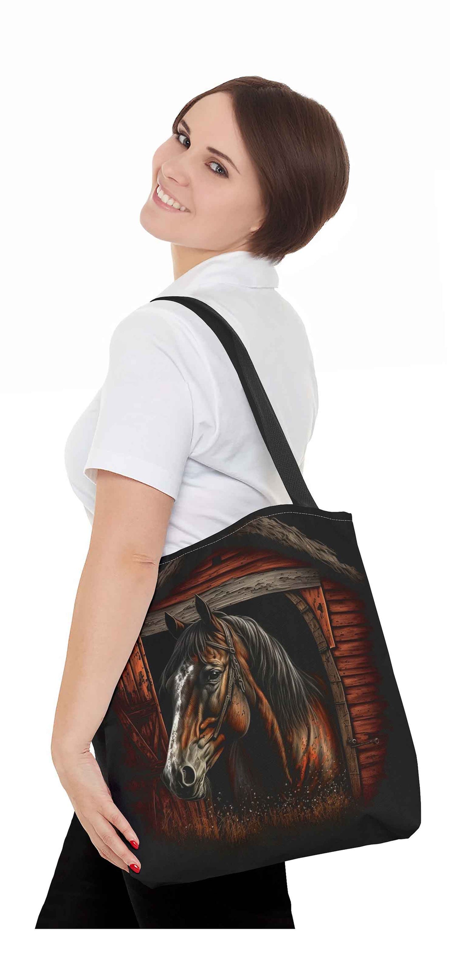 Rustic Barn Horse Tote Bag