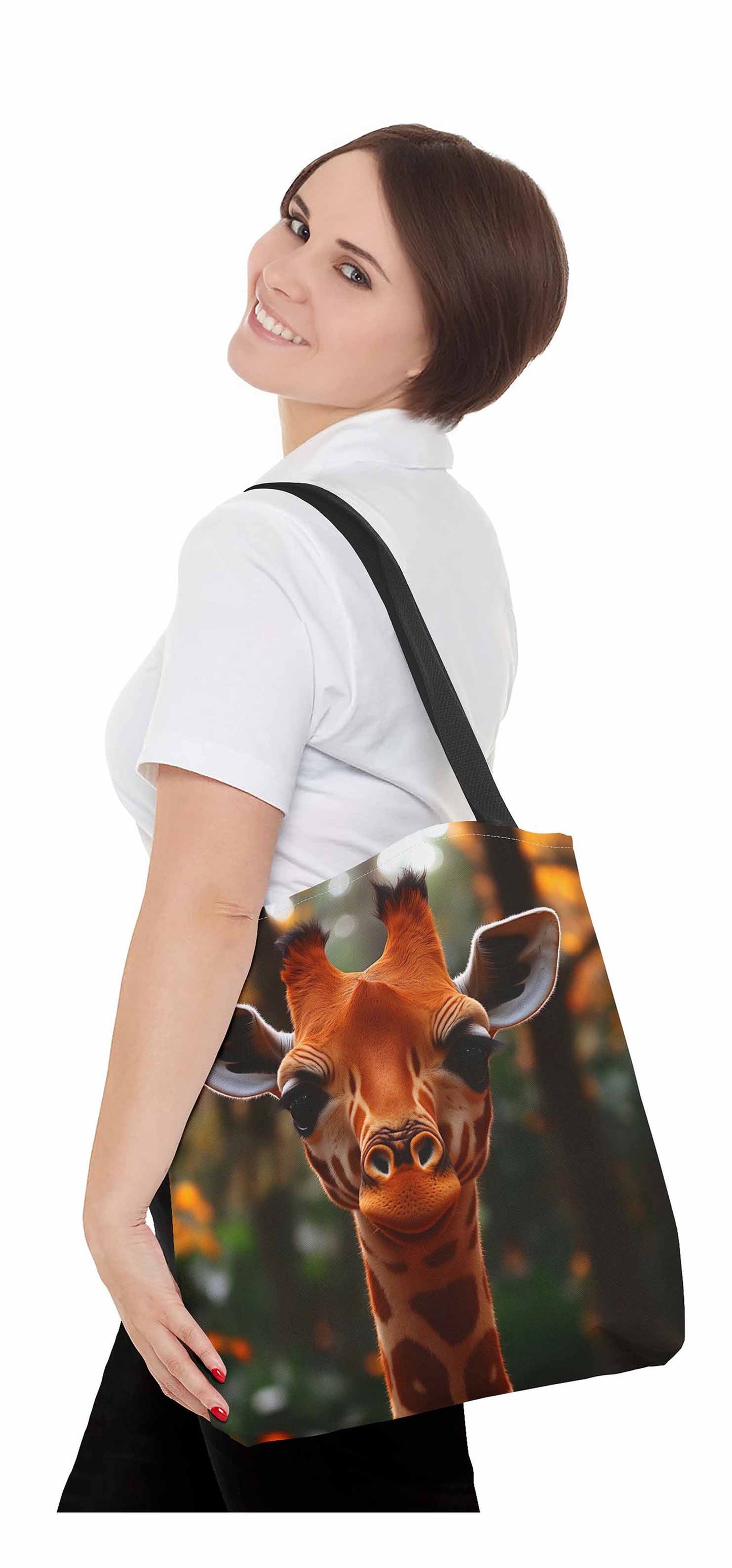 Curious Giraffe Tote Bag