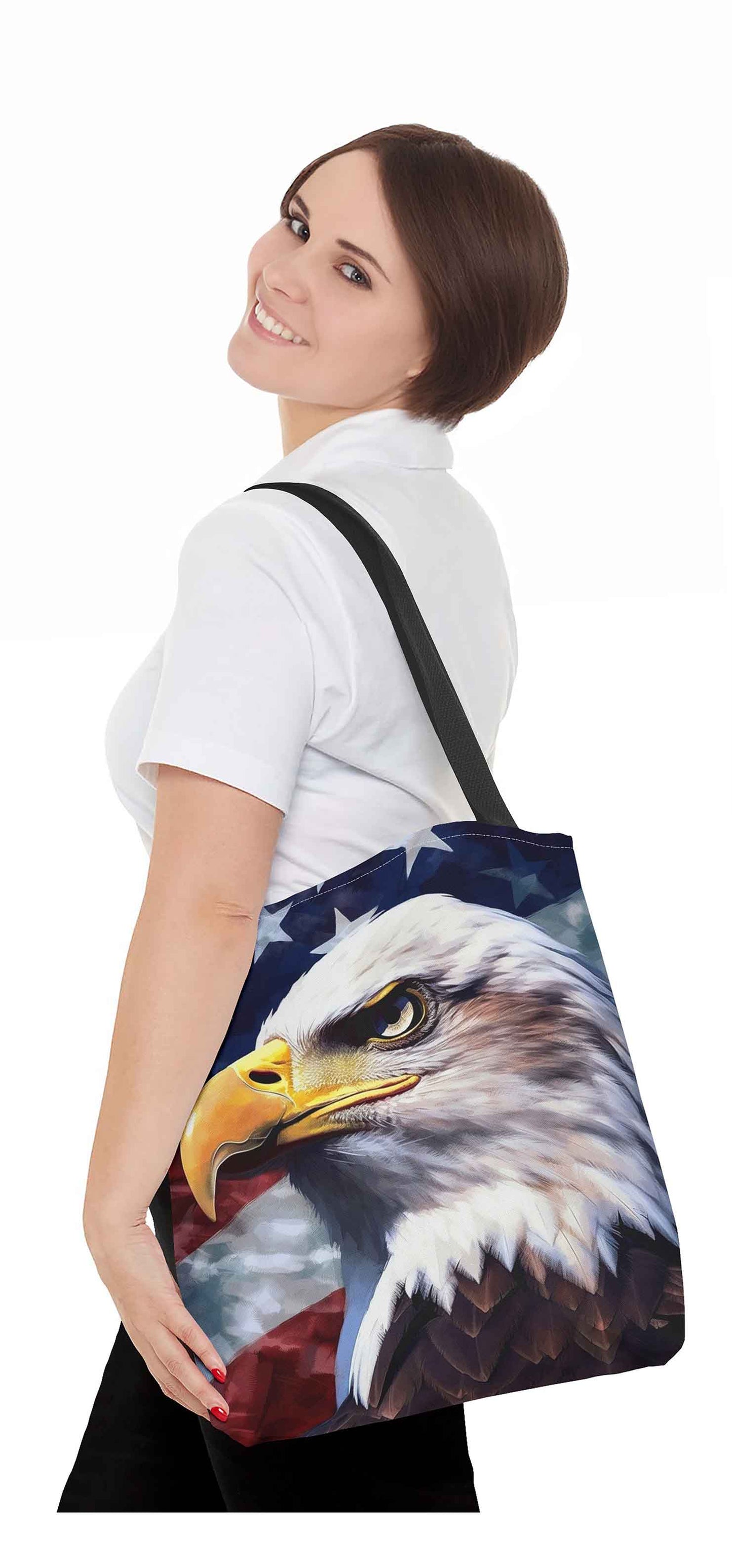 Stars & Feathers Eagle Tote Bag