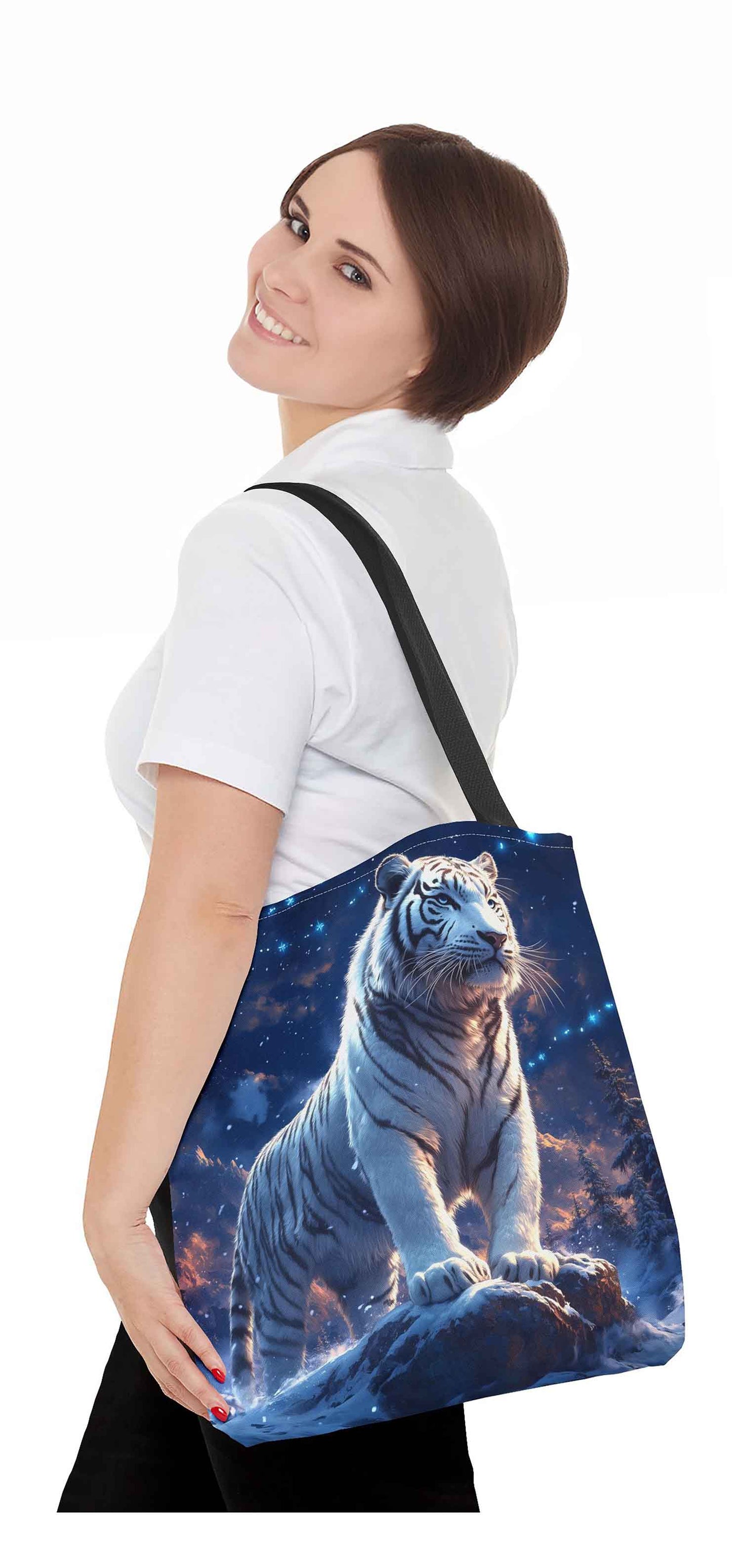 Frost Guardian Tiger Tote Bag