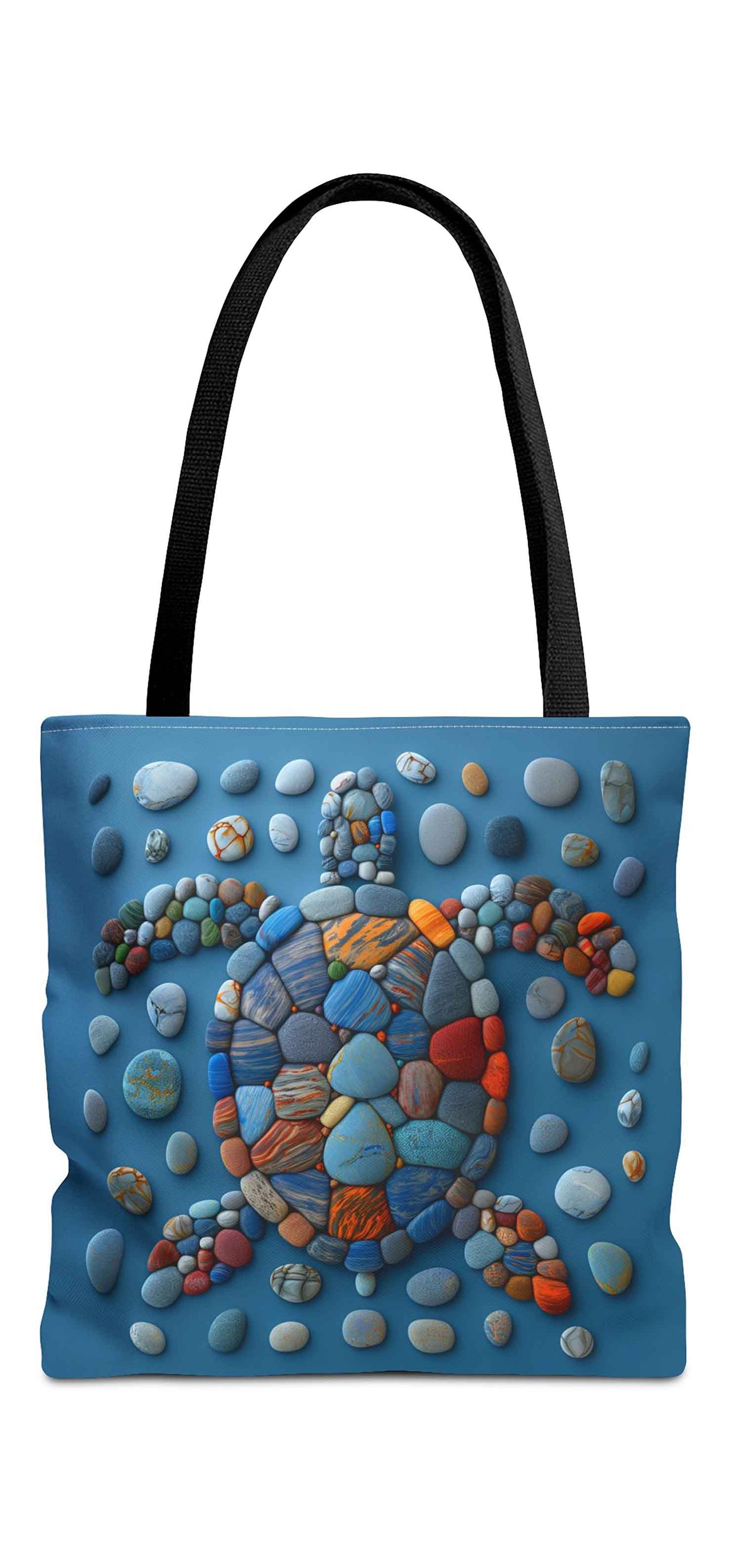 Pebble Mosaic Turtle Tote Bag
