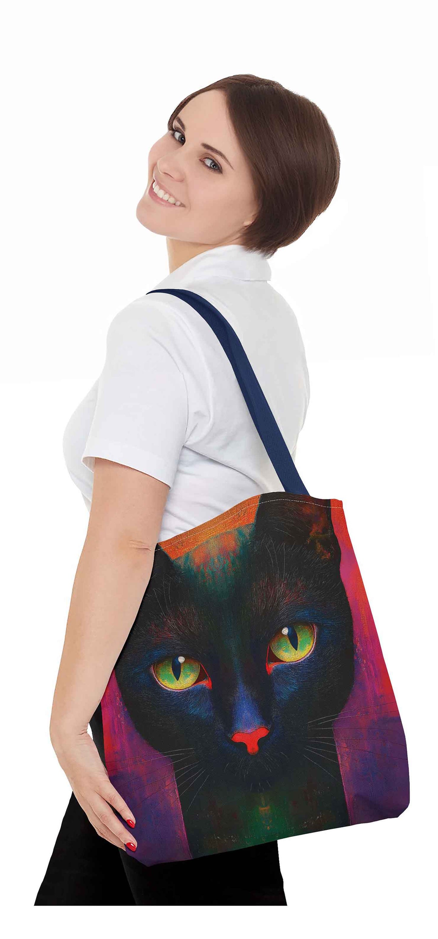 Mystic Midnight Cat Tote Bag