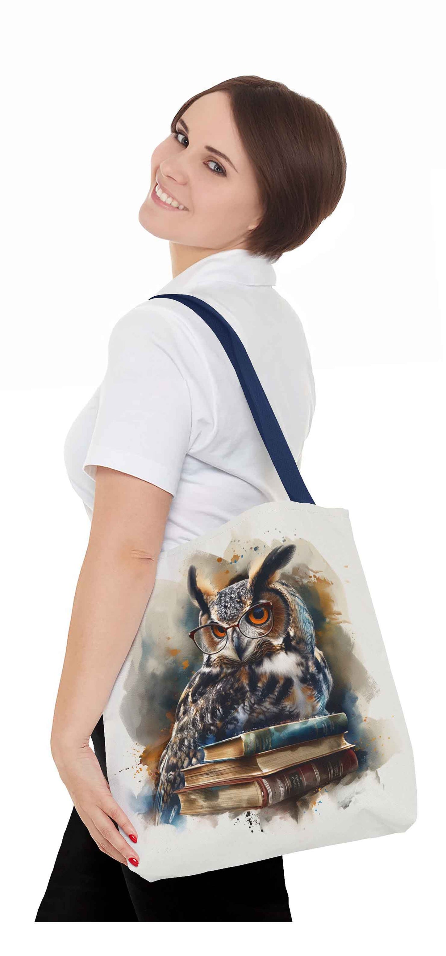 Wise Reader Owl Tote Bag