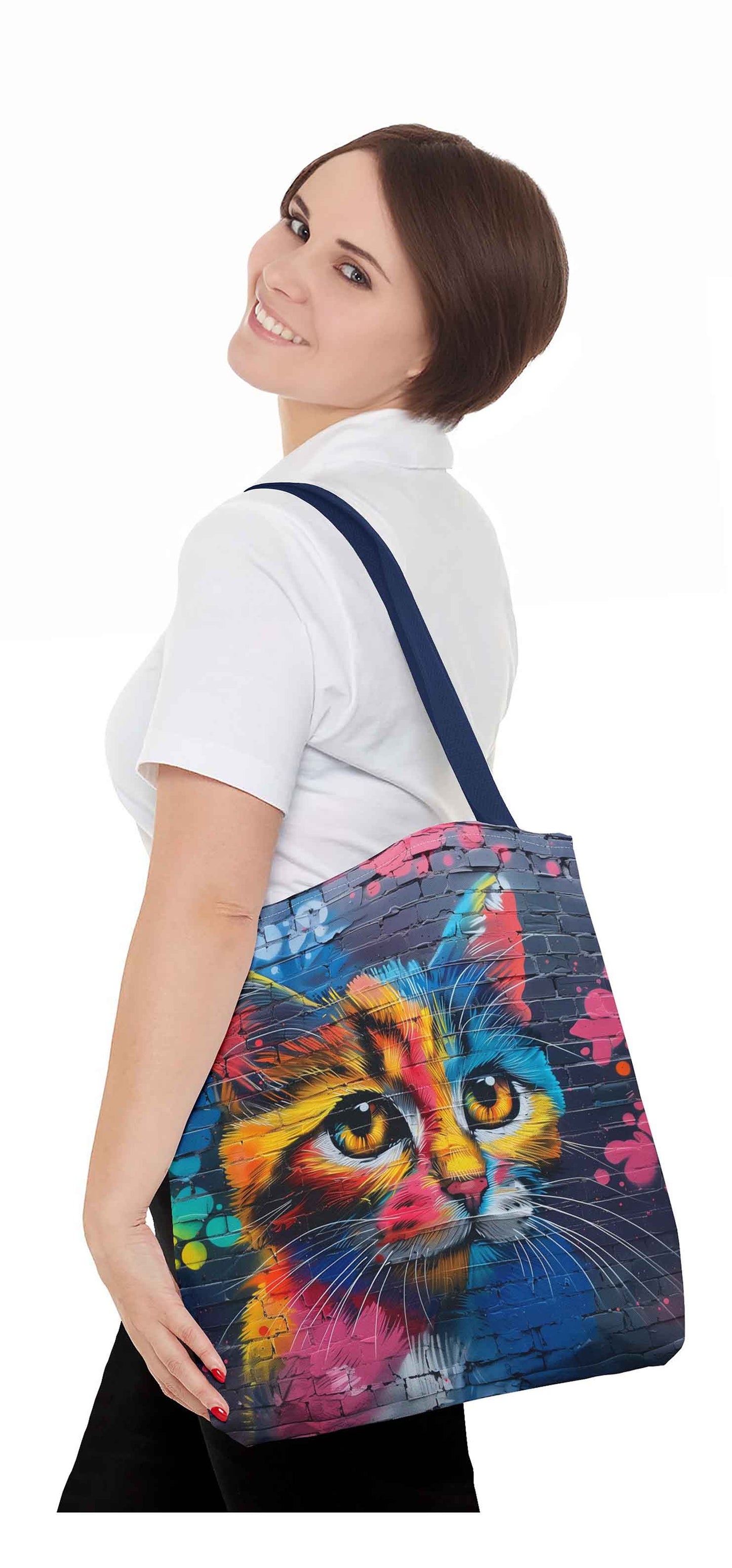 Street Art Cat Tote Bag