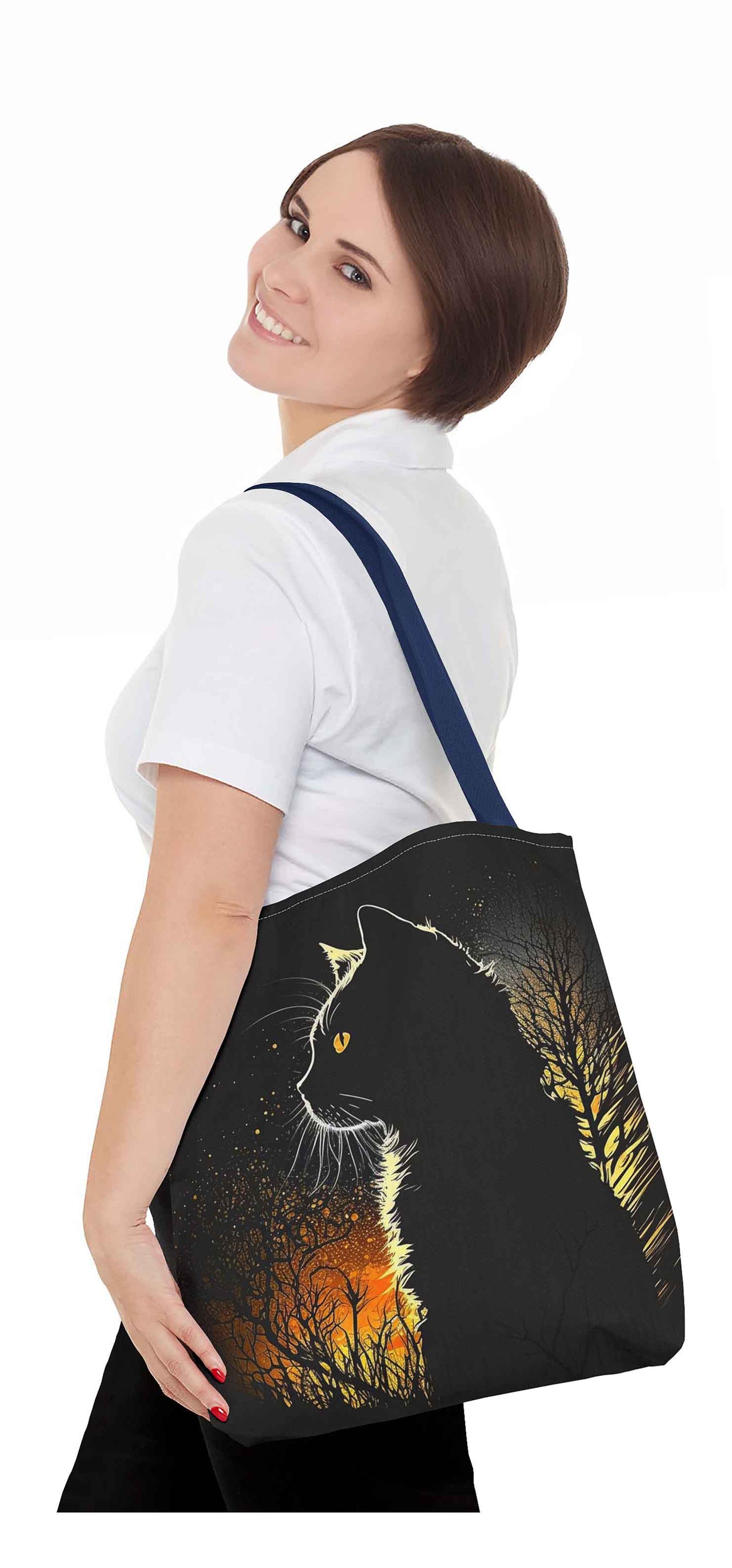 Nighttime Feline Tote Bag