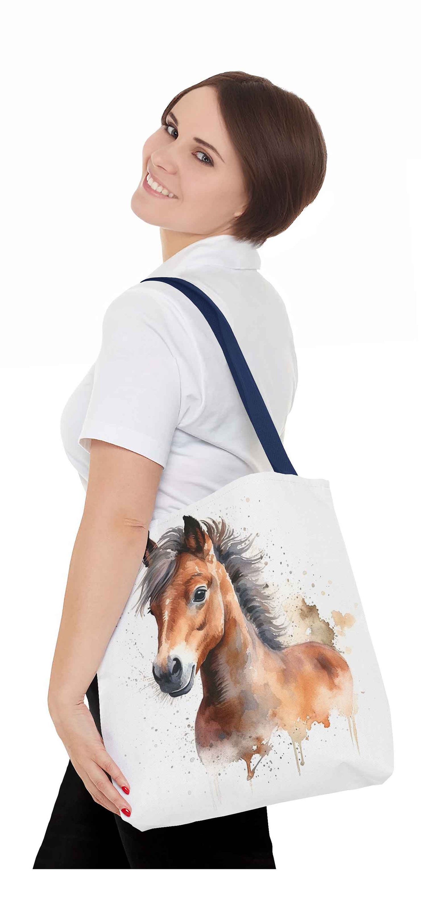 Watercolour Foal Horse Tote Bag