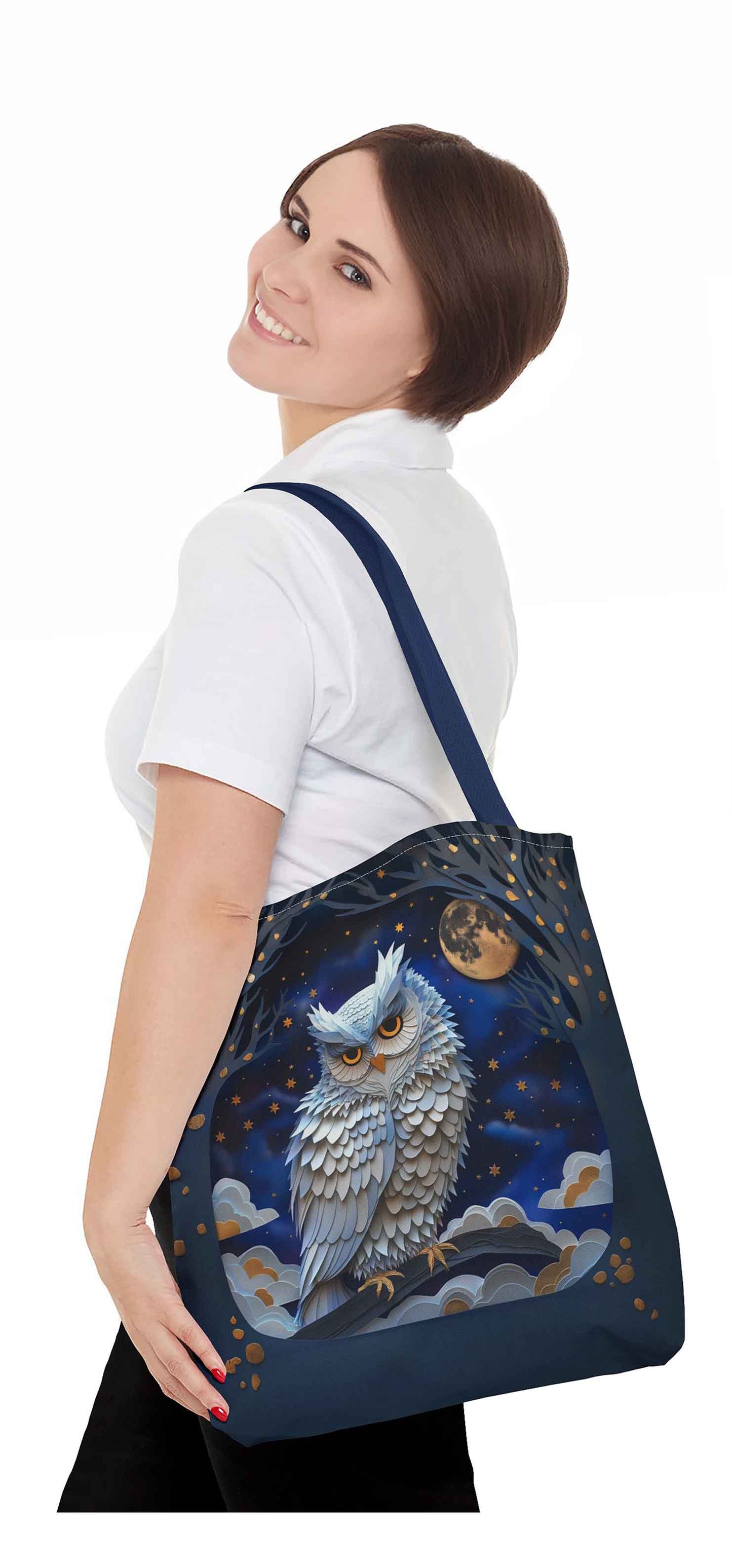 Kirigami Owl Tote Bag