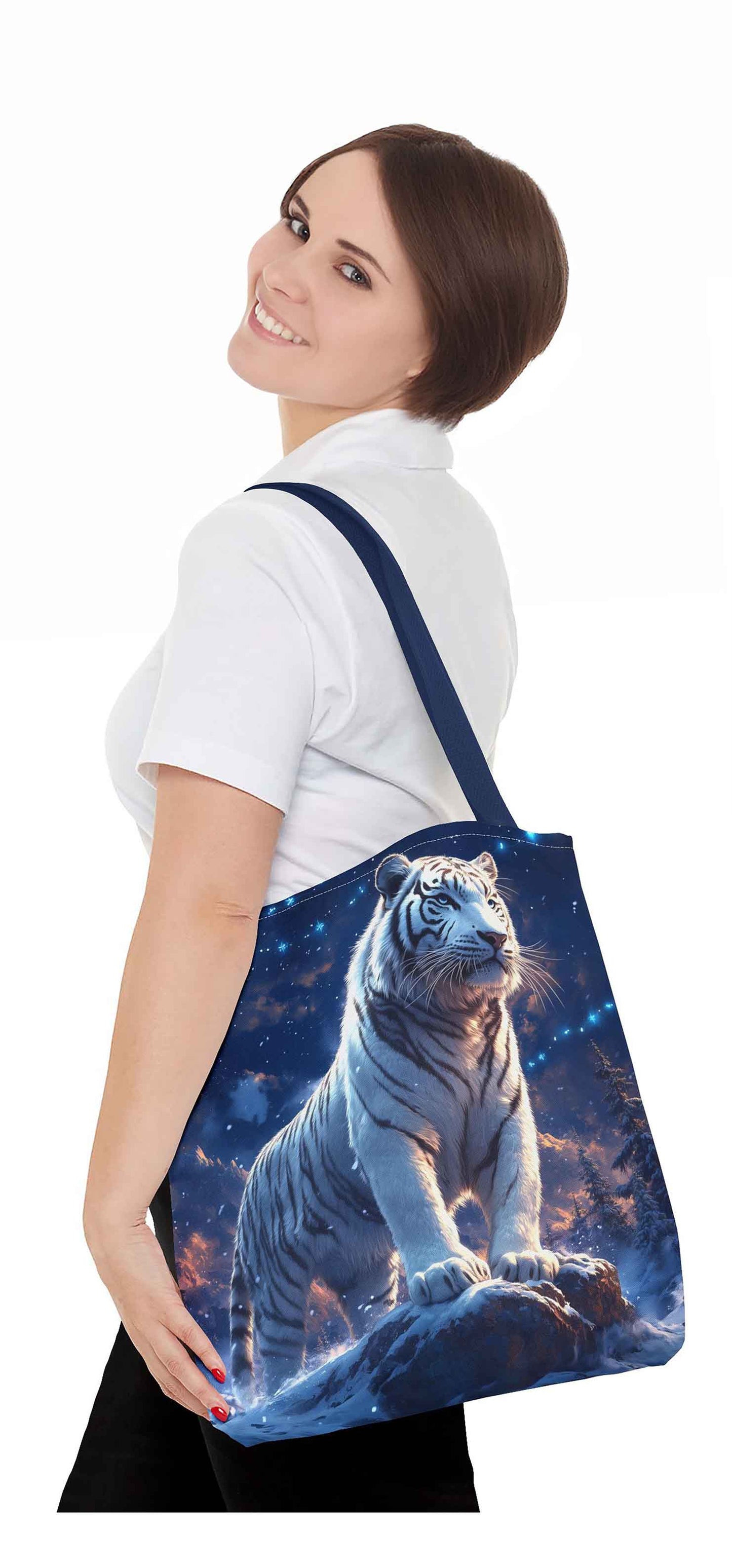 Frost Guardian Tiger Tote Bag