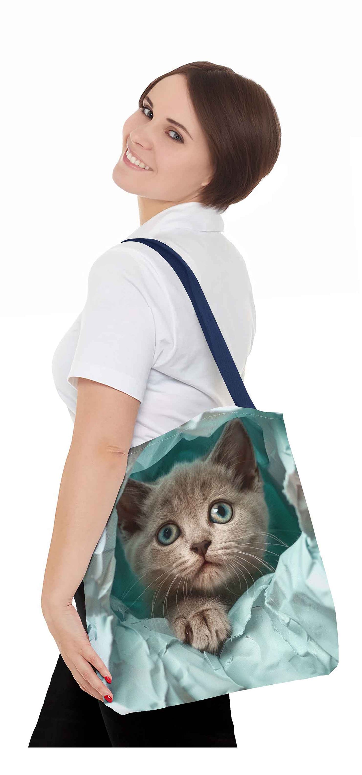 Peekaboo Kitten Tote Bag