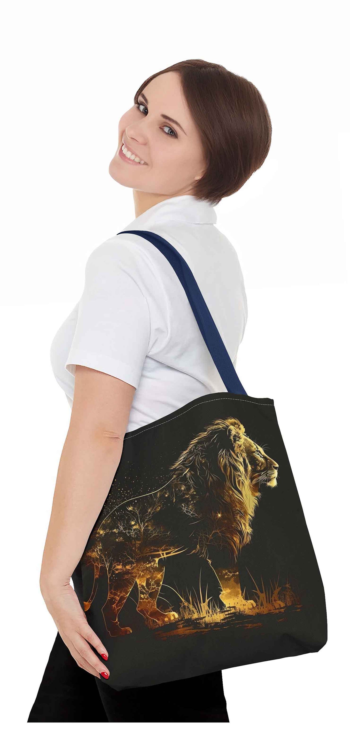 Majestic Lion's Gaze Tote Bag