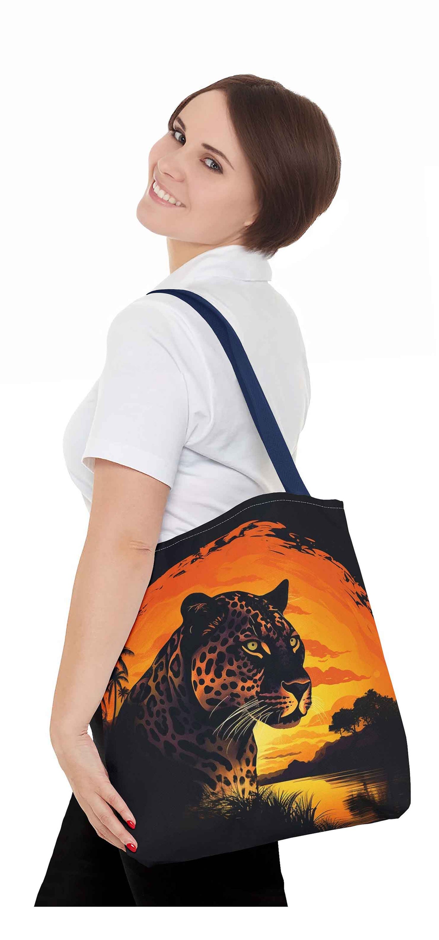 Sunset Stare Jaguar Tote Bag