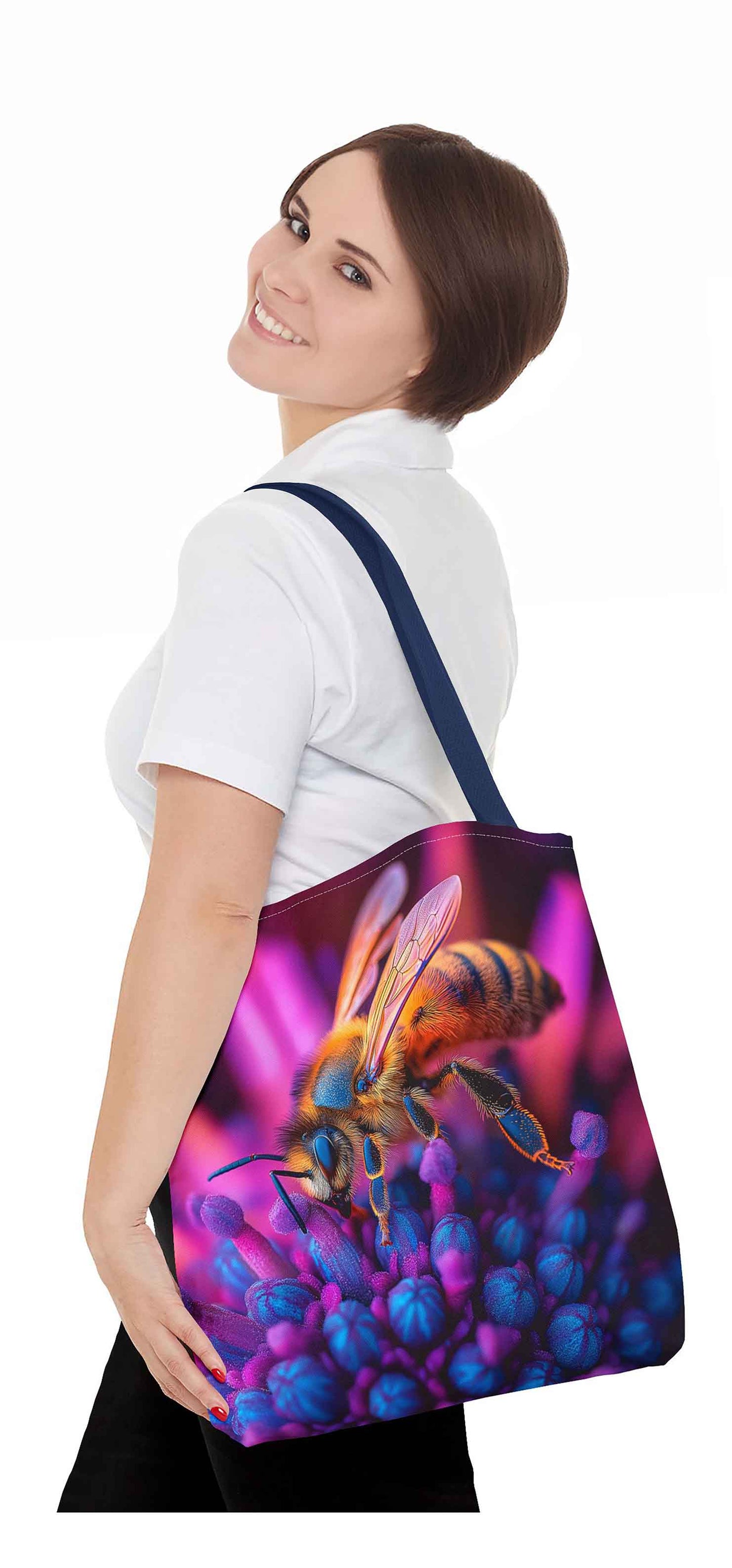 Neon Nectar Bee Tote Bag