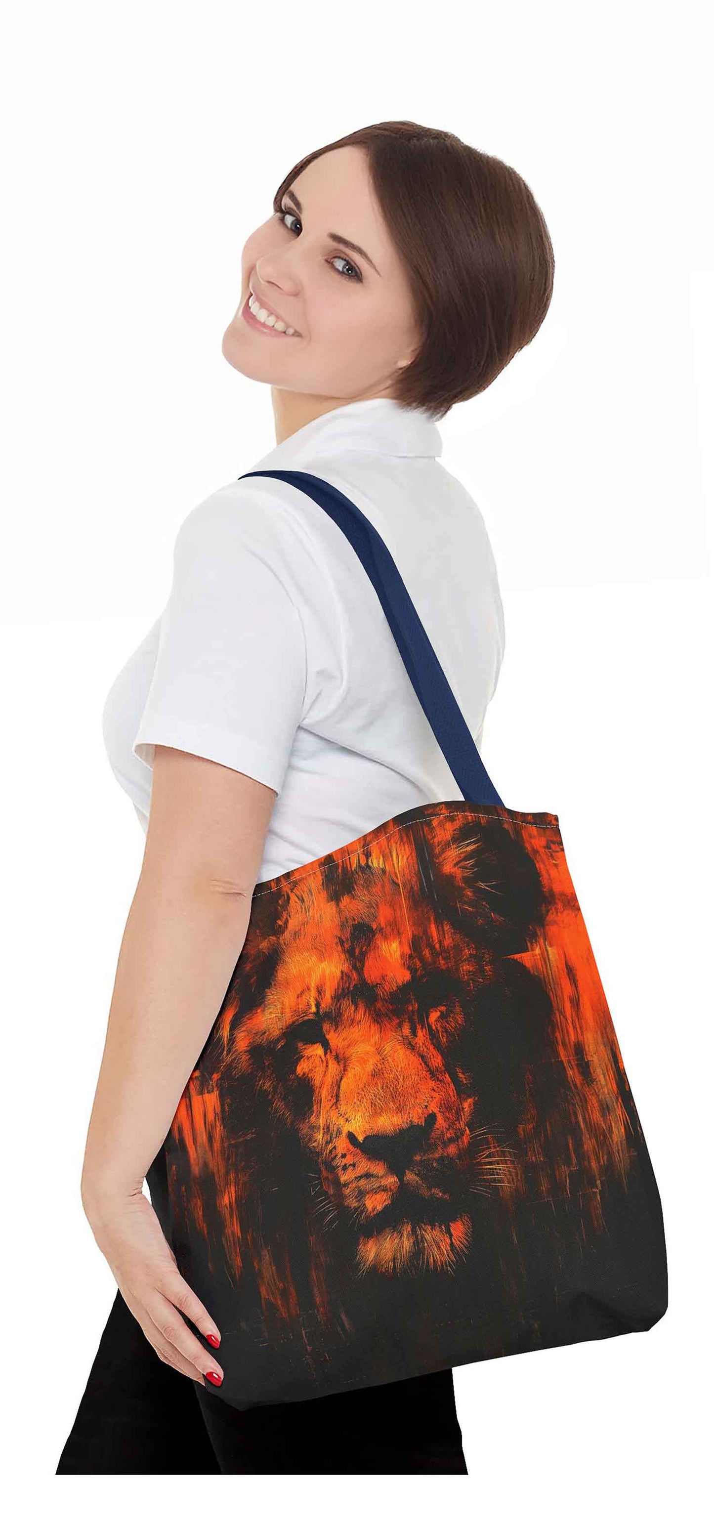 Fiery Majesty Lion Tote Bag