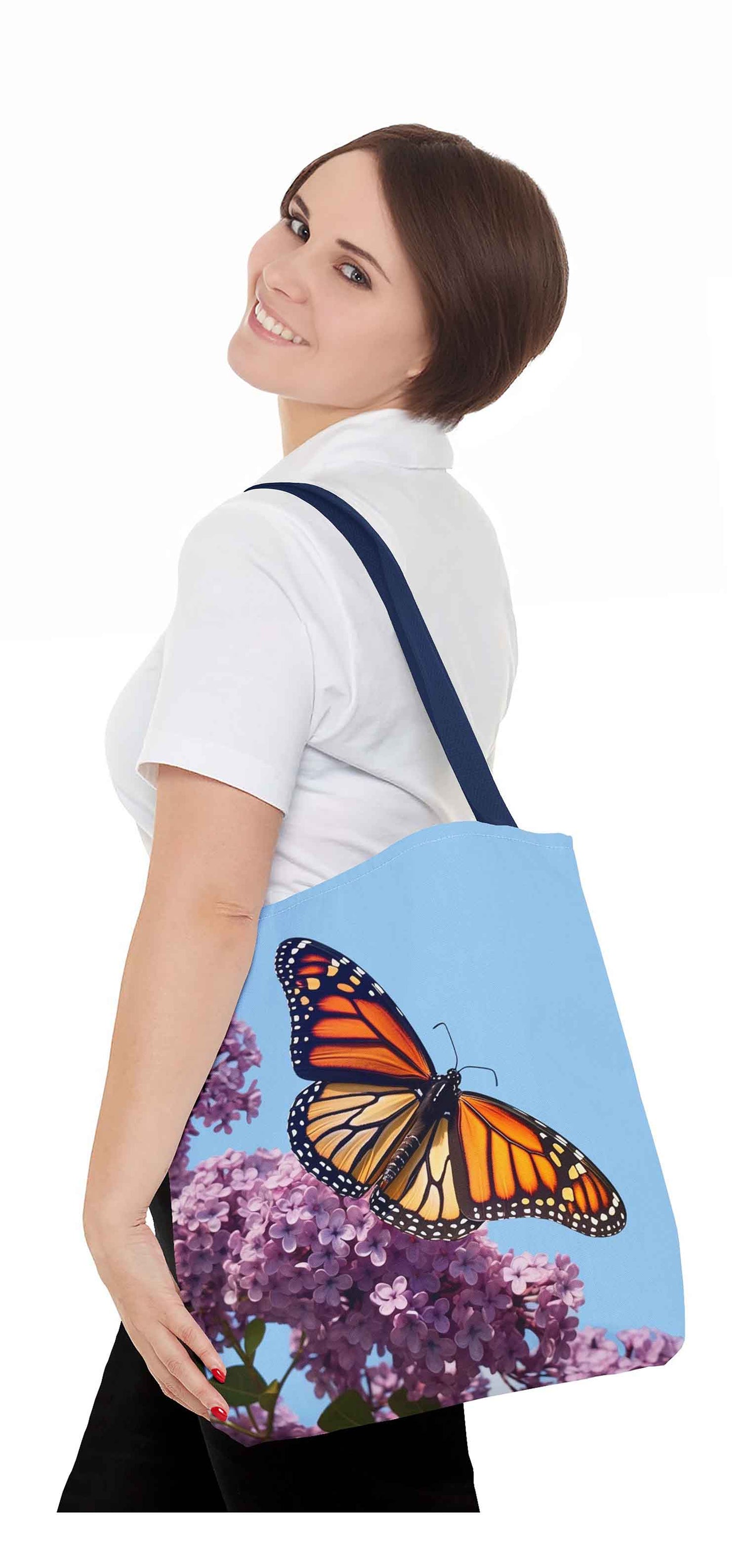 Lilac Flight Butterfly Tote Bag