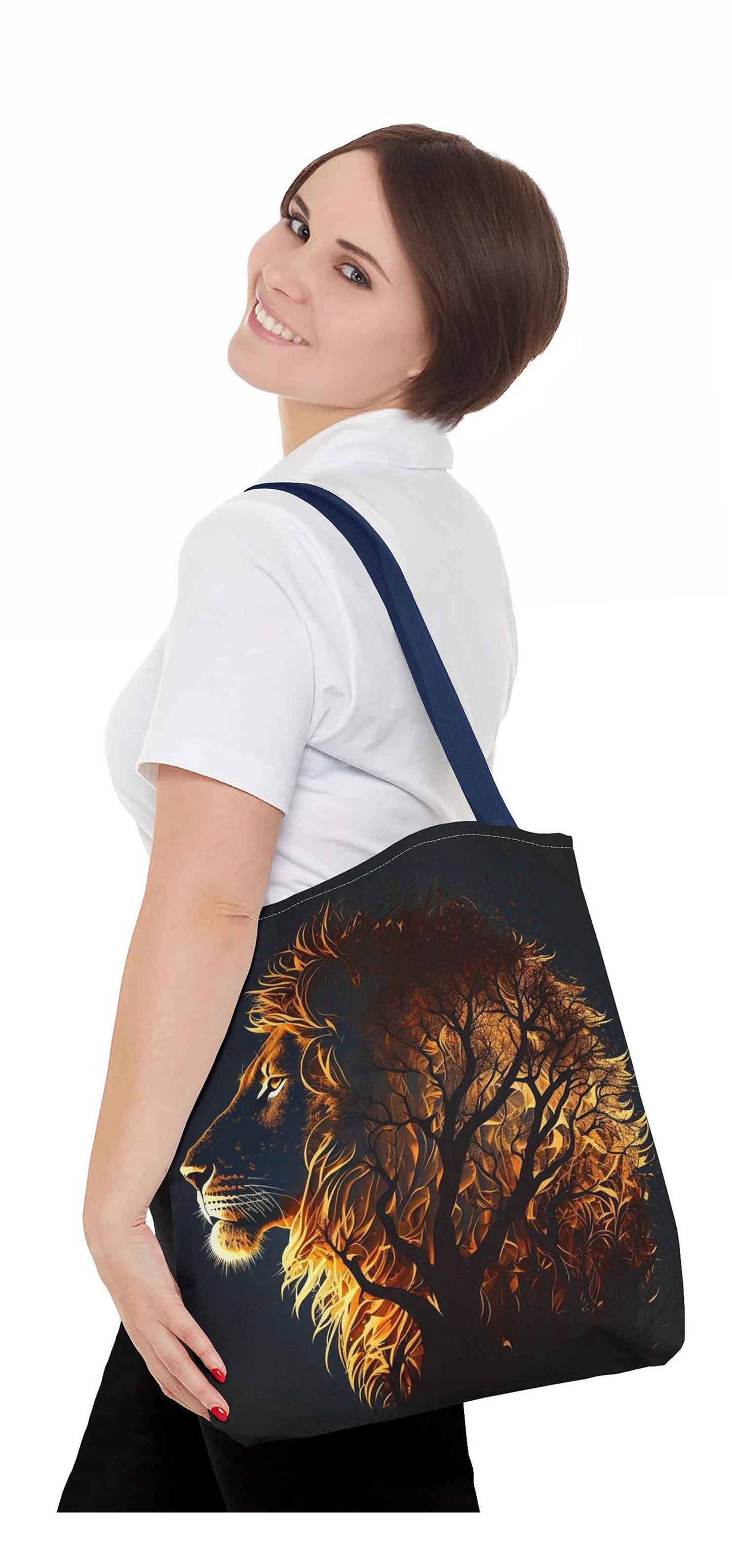 Tree of Strength Lion Tote Bag