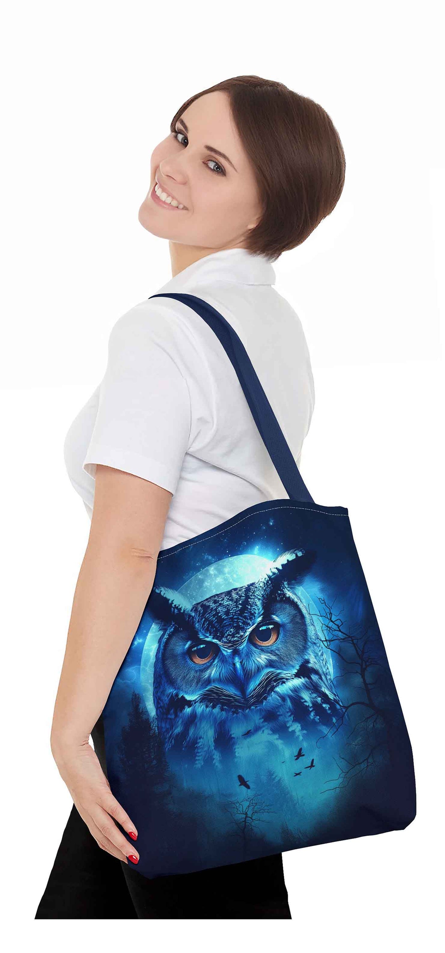 Moonlit Guardian Owl Tote Bag