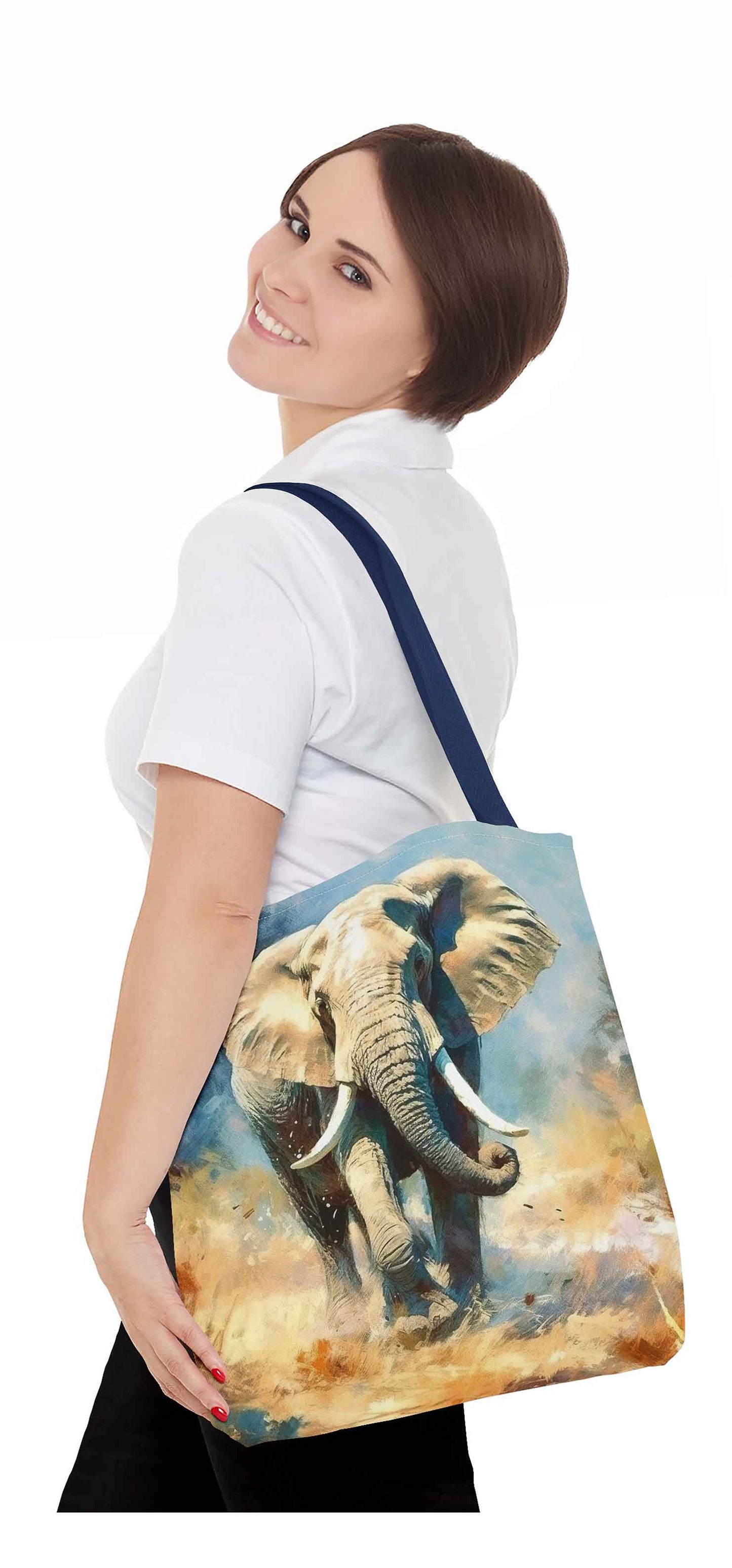 Safari Stride Elephant Tote Bag
