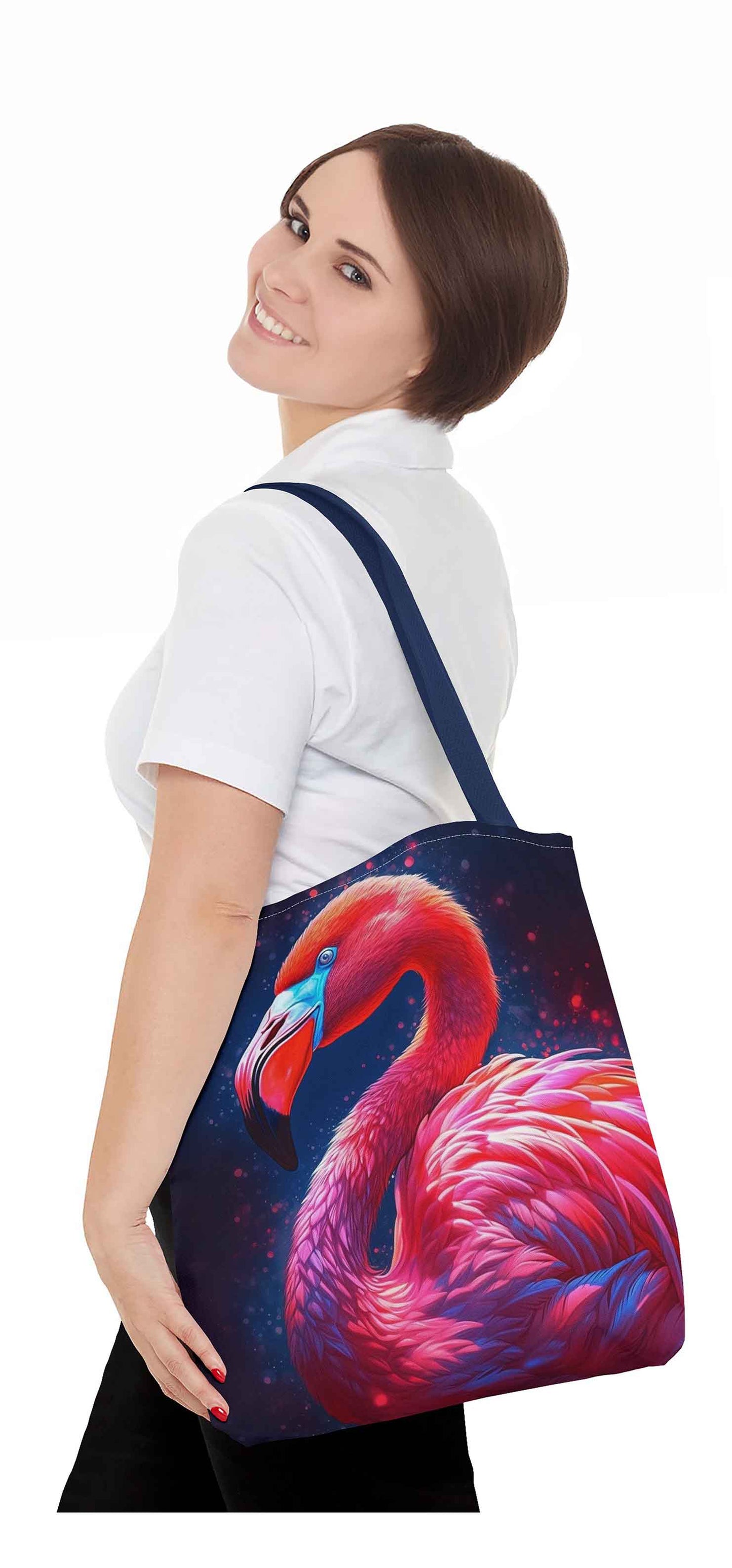 Luminous Elegance Flamingo Tote Bag